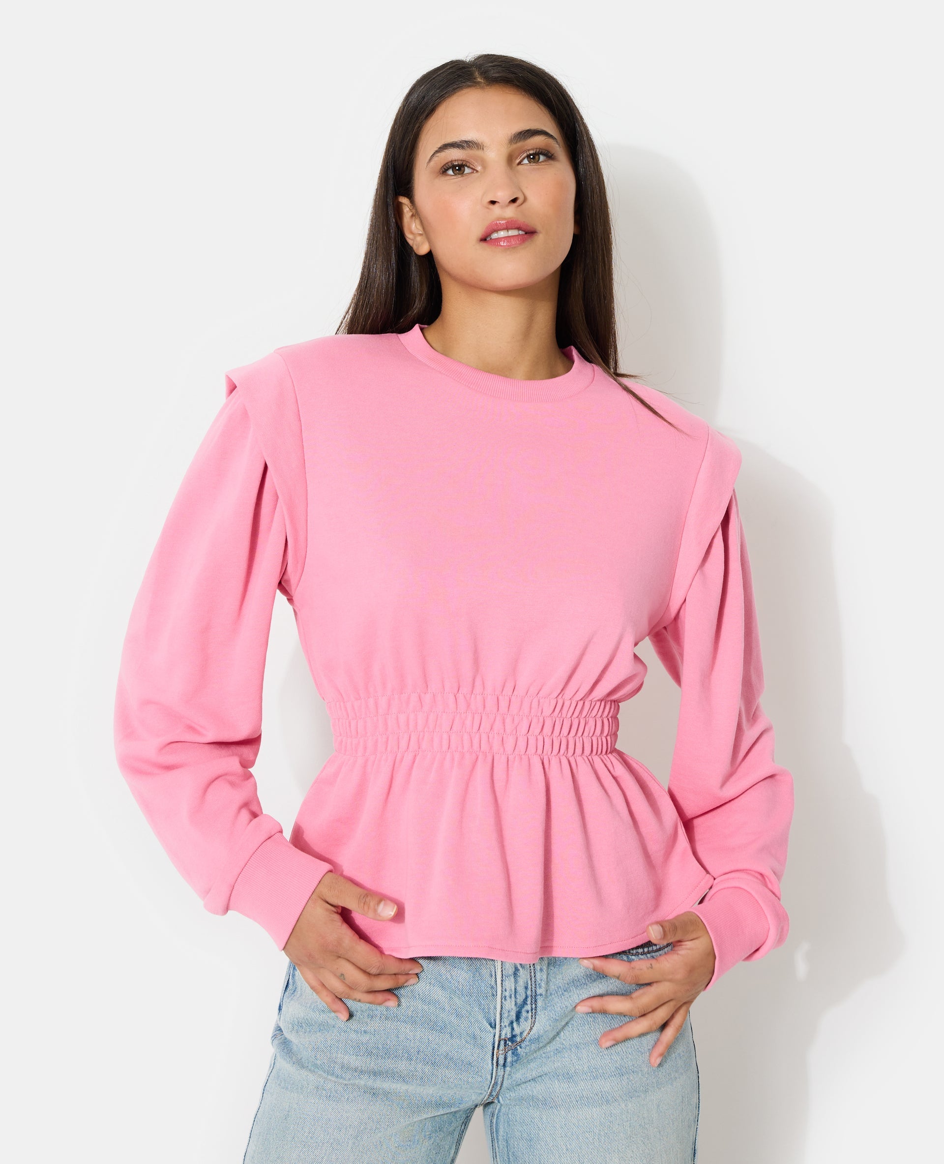 Sweat avec taille élastiquée