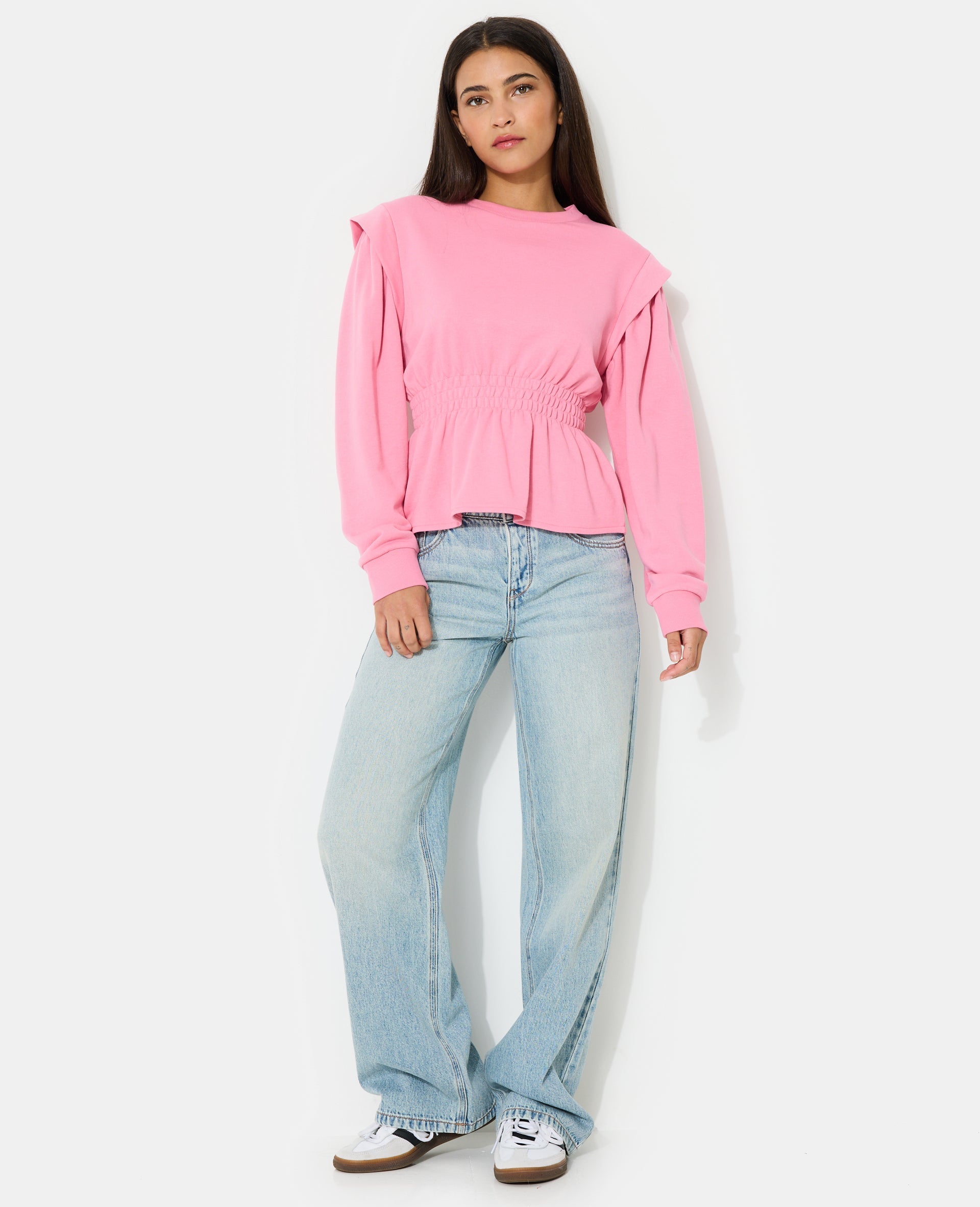 Sweat avec taille élastiquée