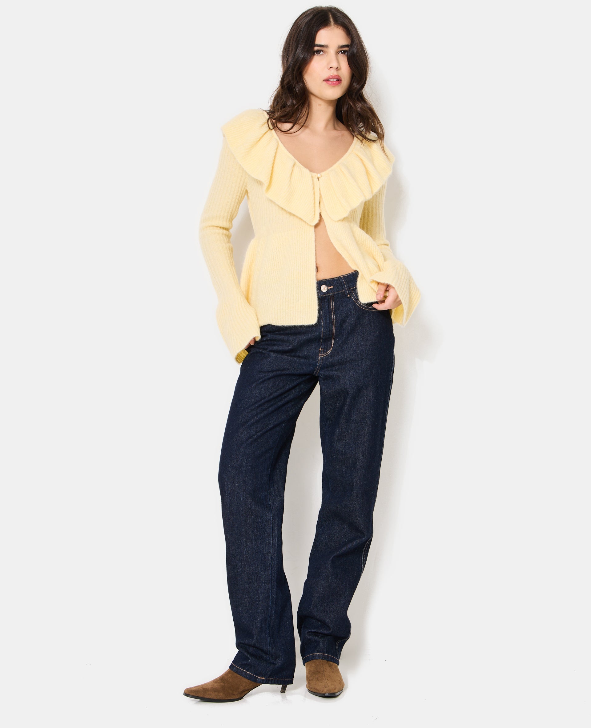 Gilet avec volants et manches flare