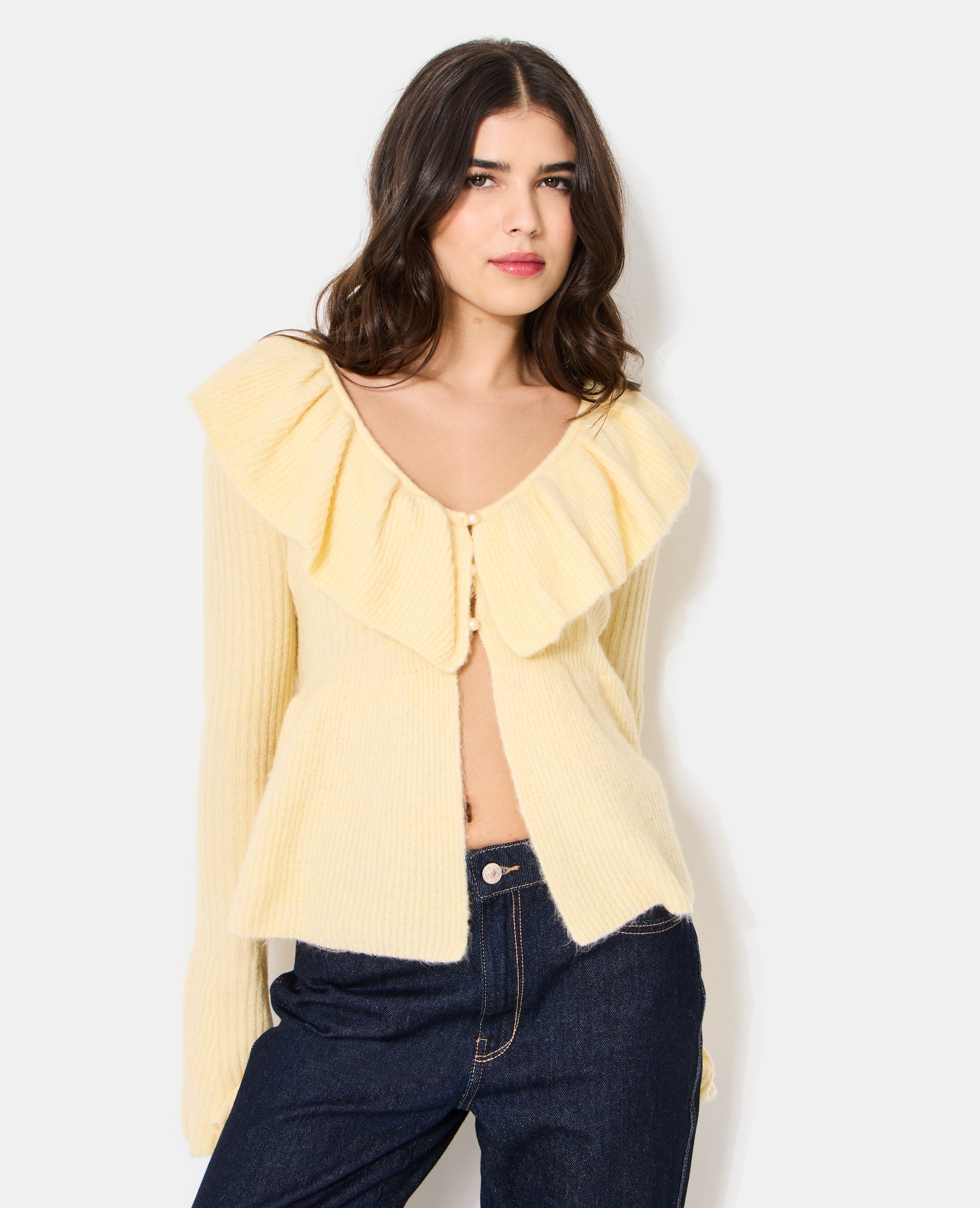 Gilet avec volants et manches flare