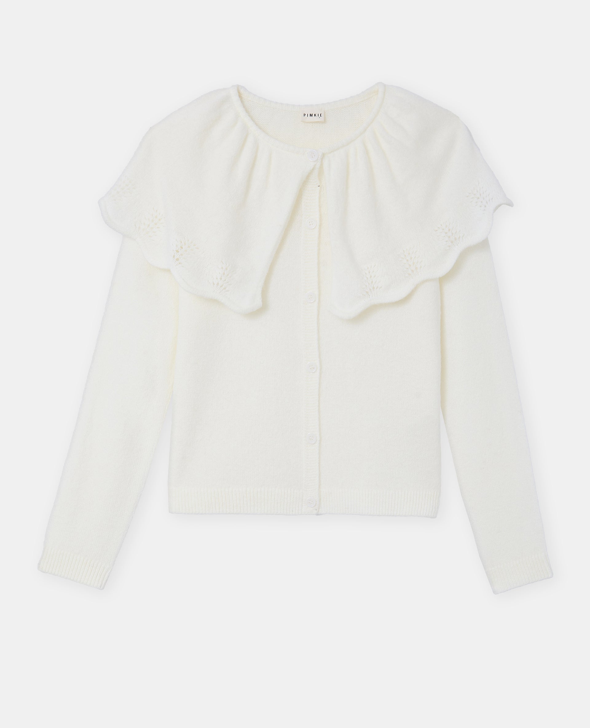 Gilet avec cape en maille ajourée