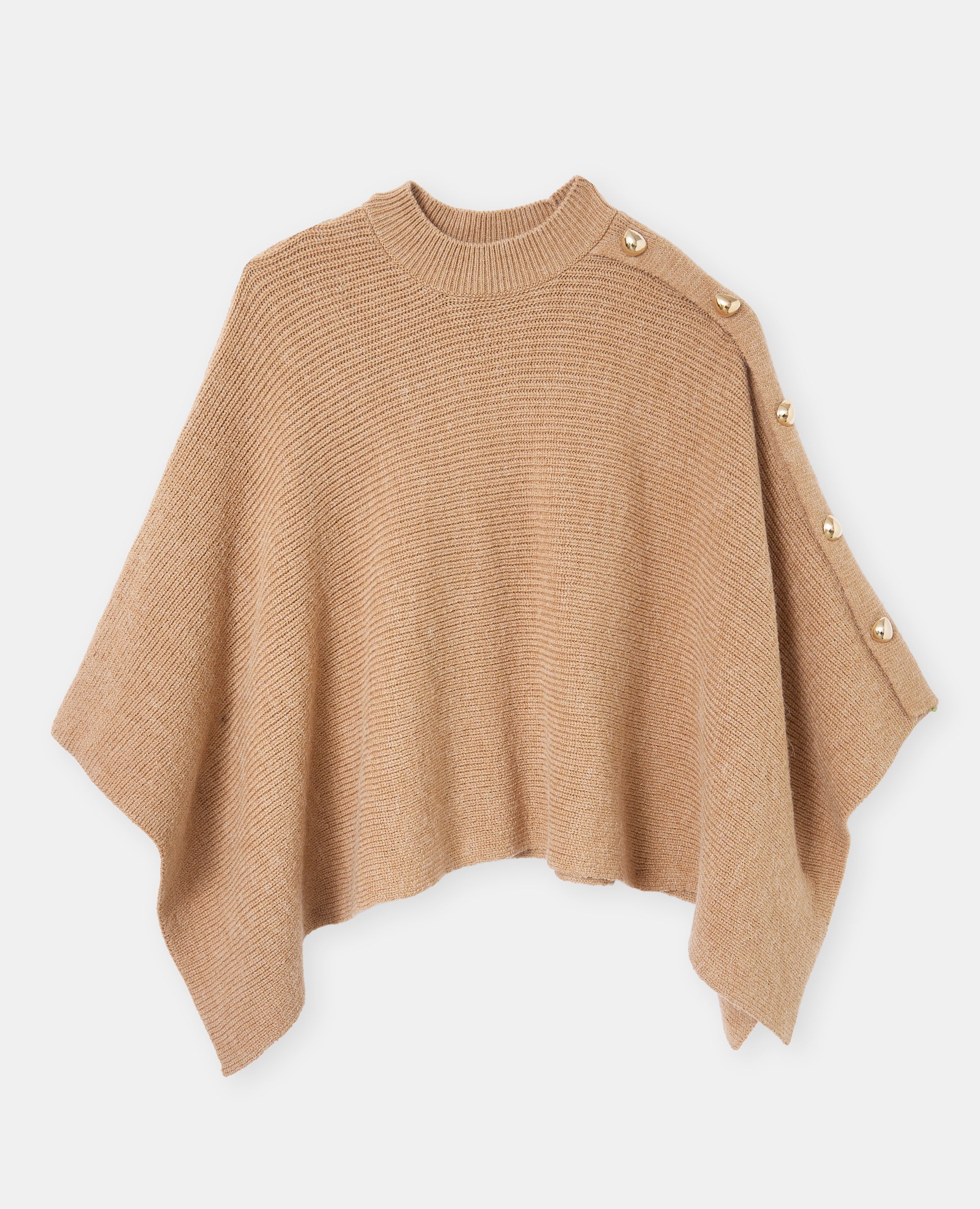 Cape en tricot avec détail boutons