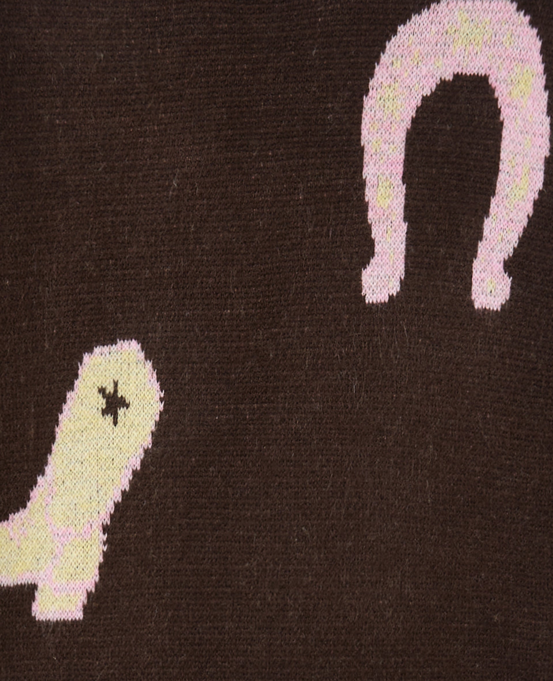 Pull col rond avec motifs fer à cheval, santiag, cheval