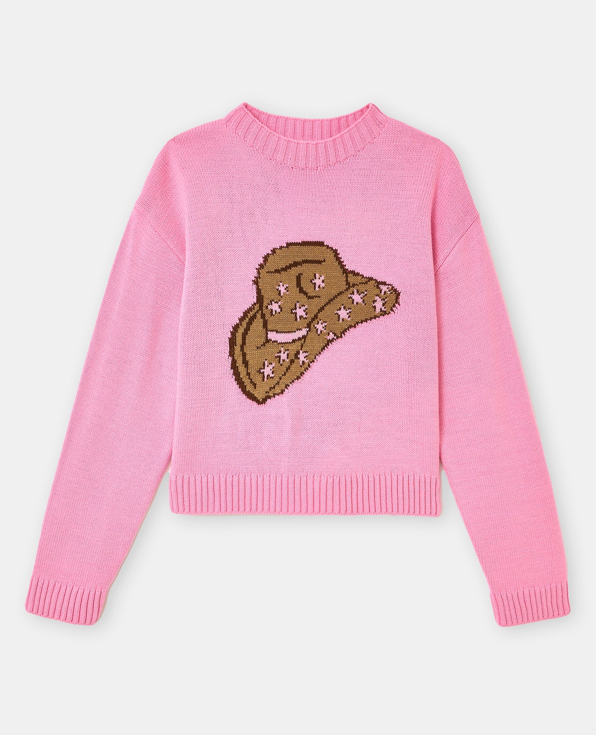 Pull col rond avec chapeau de cowboy