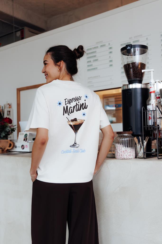 T-shirt oversize avec print poitrine et dos