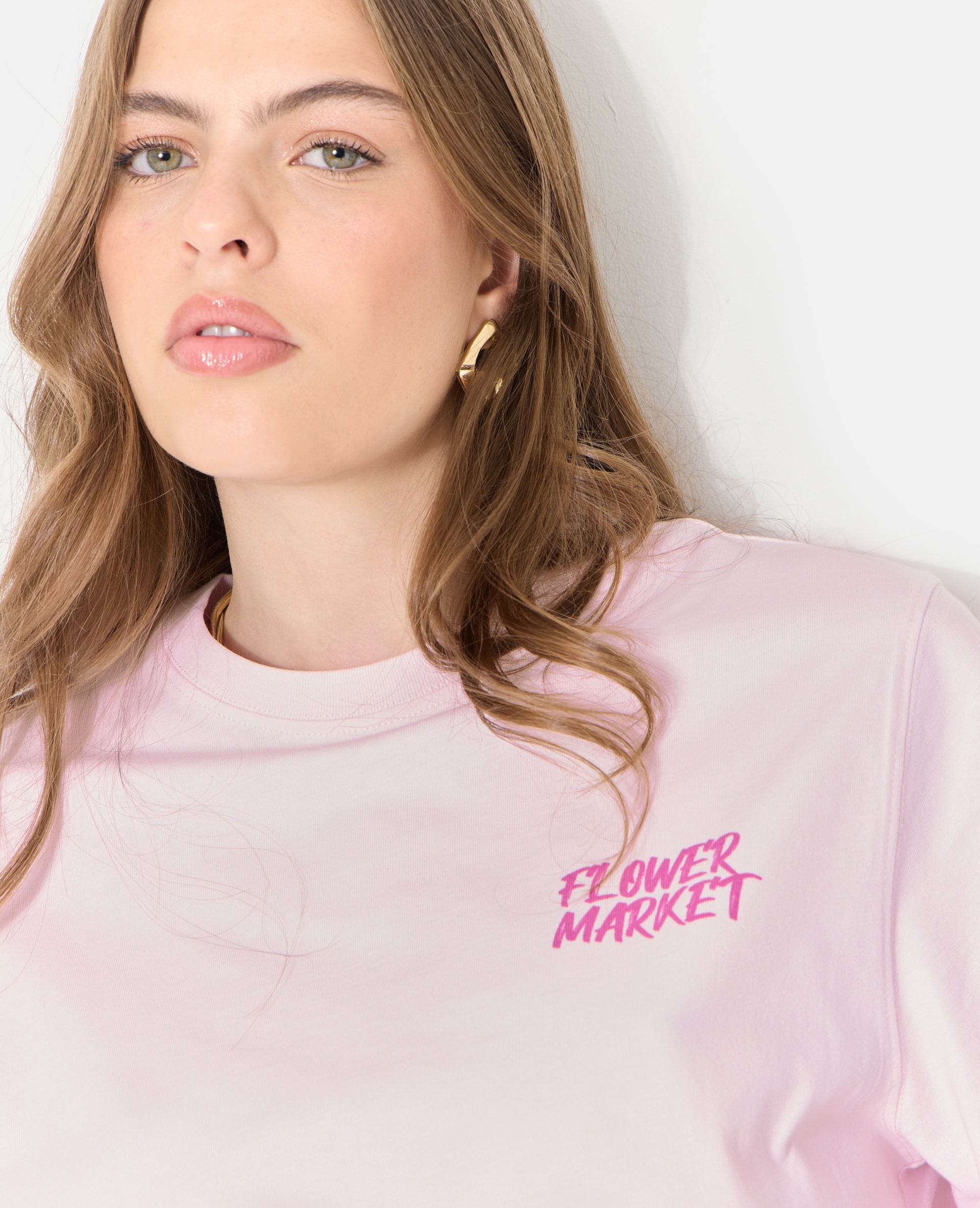 T-shirt oversize avec print poitrine et dos