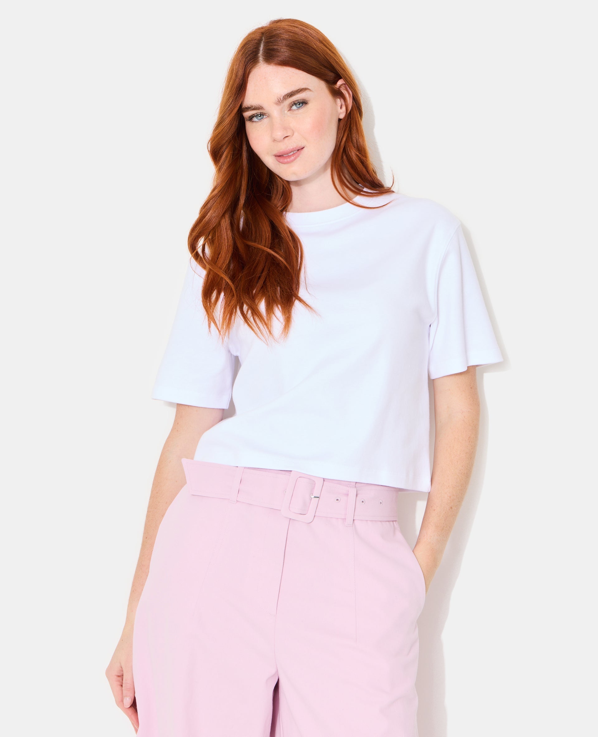 T-shirt basique ample et court