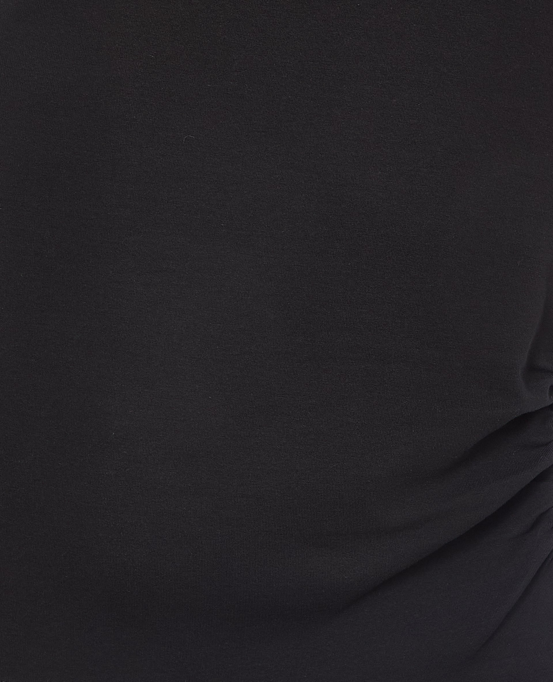 T-shirt sans manches avec col montant et fronces