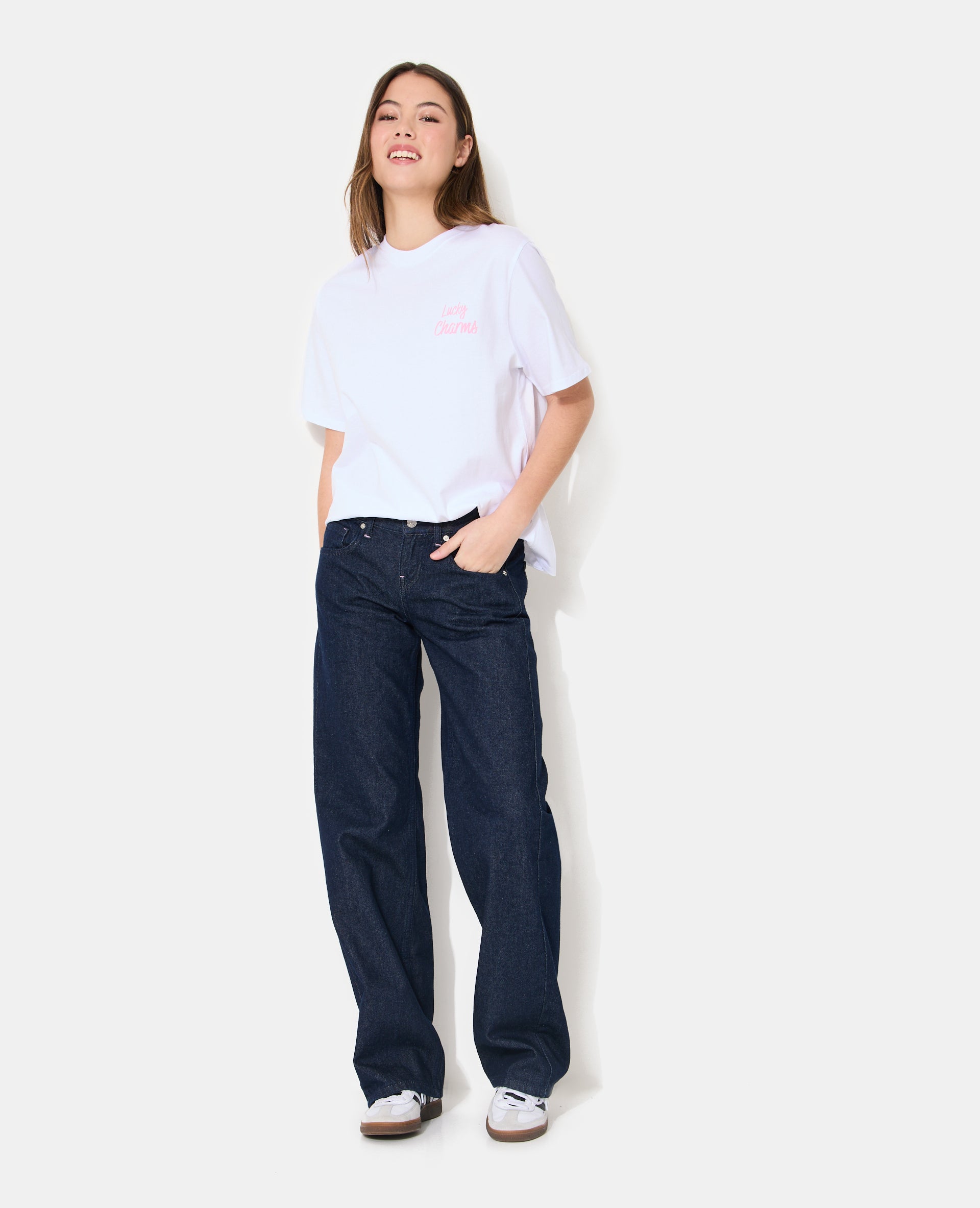 T-shirt oversize avec print poitrine et dos