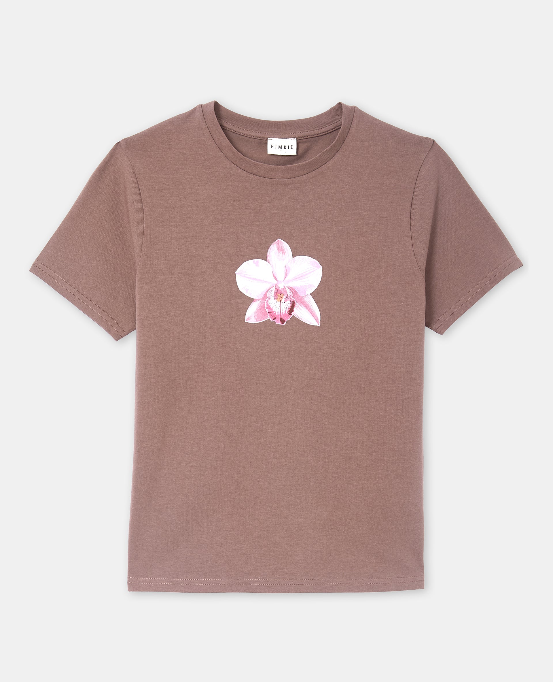 T-shirt ajusté avec orchidée