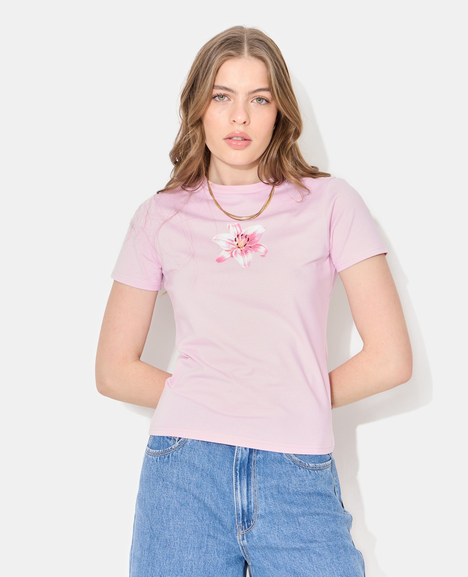 T-shirt ajusté avec lys