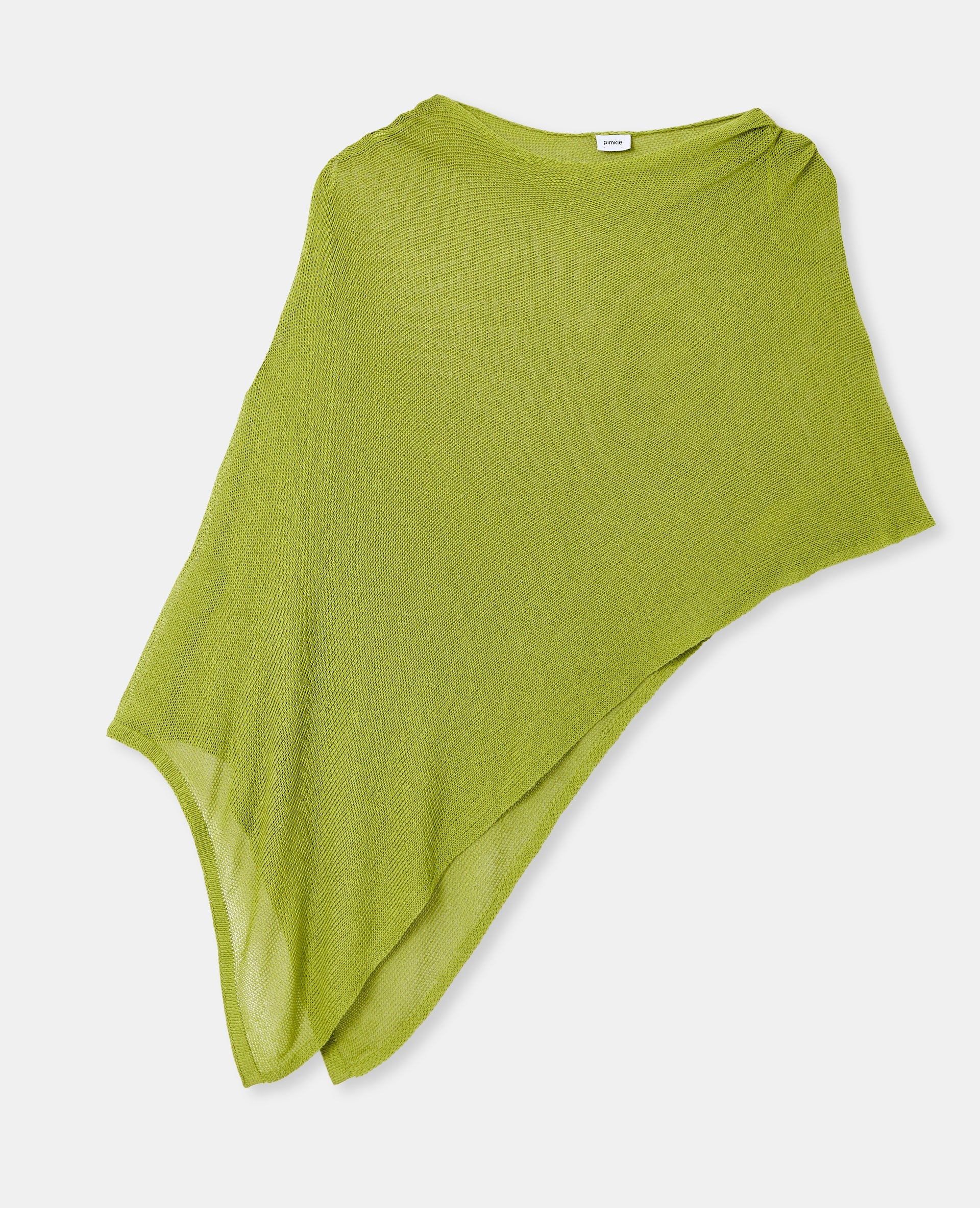 Pull châle asymétrique en maille ajourée