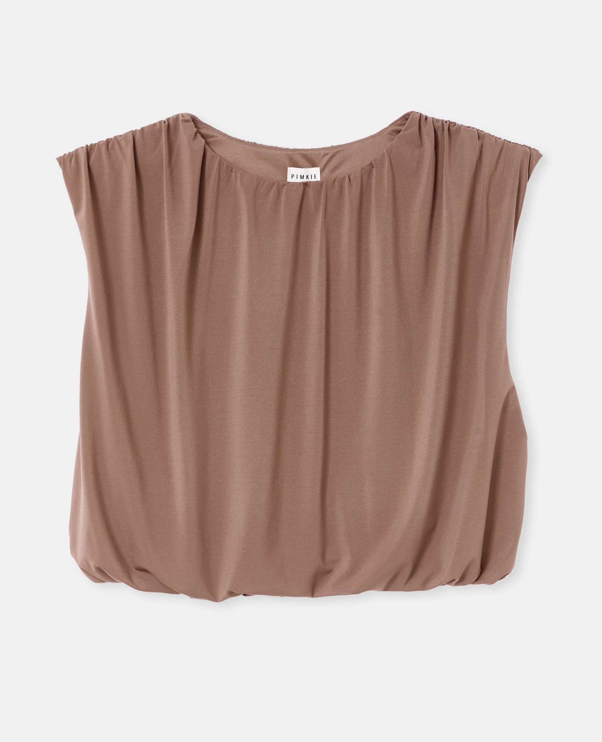 Top boule sans manches en maille fluide