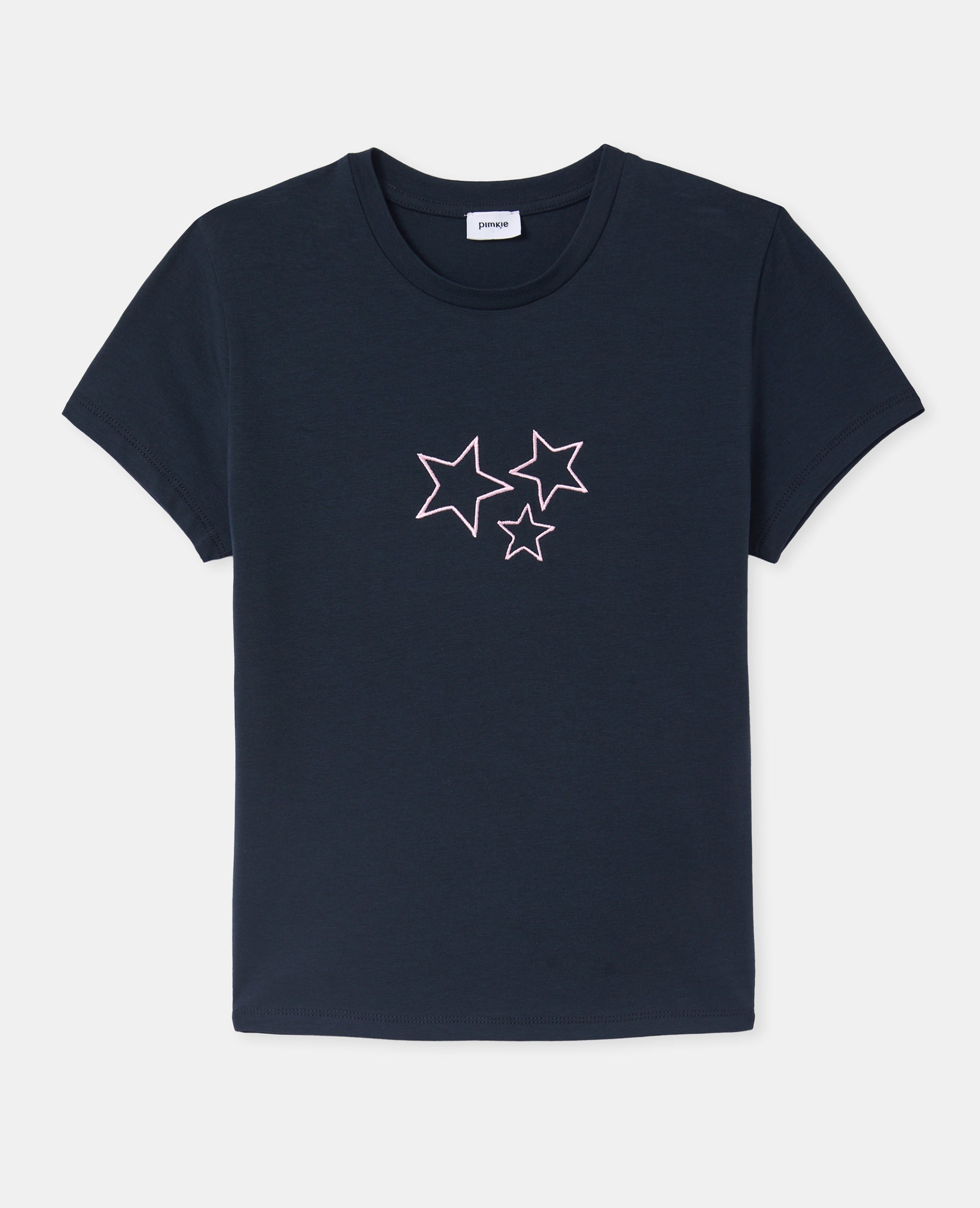 T-shirt ajusté avec étoiles brodées