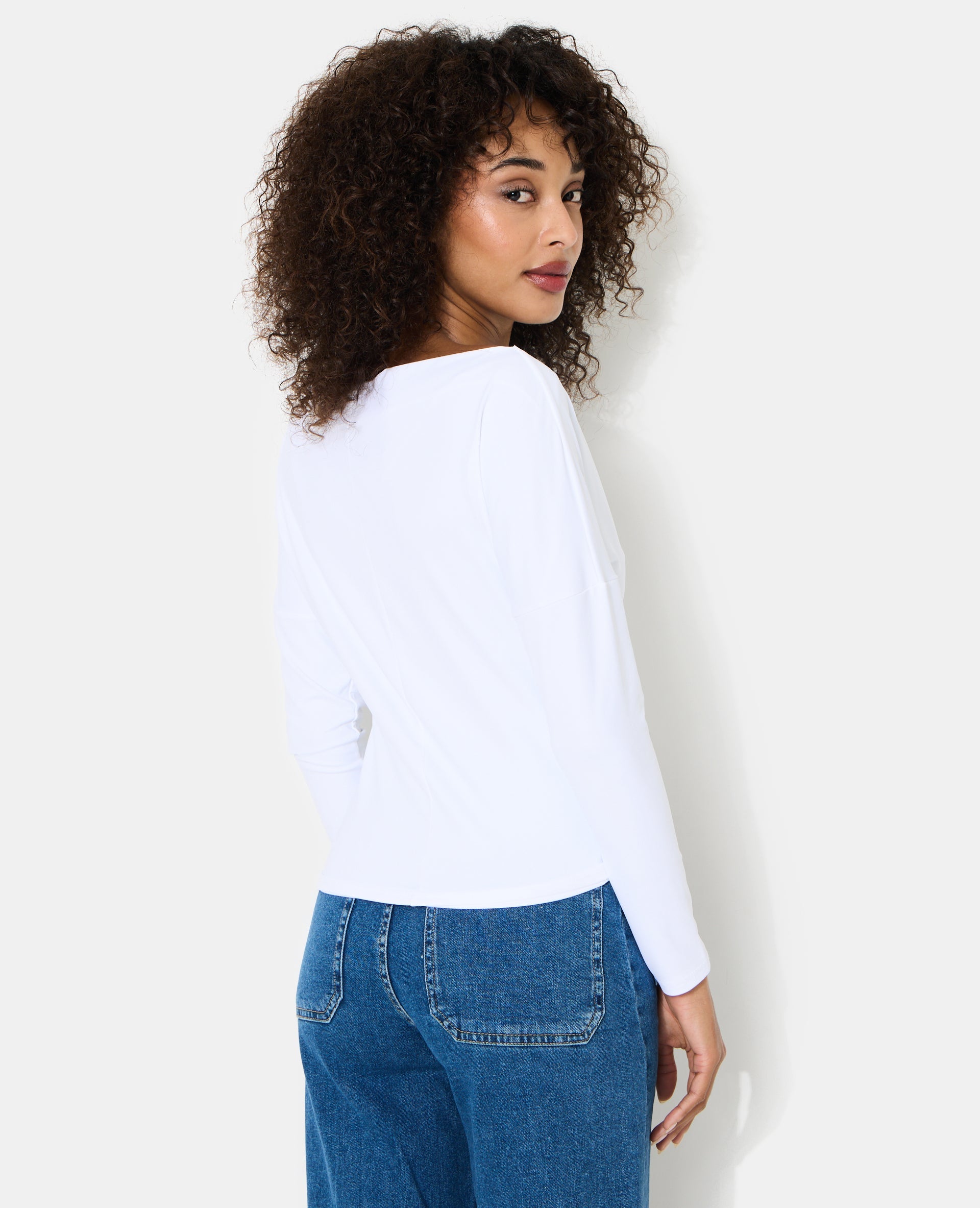 Top manches longues avec encolure bateau
