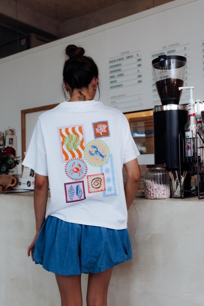 T-shirt oversize avec print devant et dos