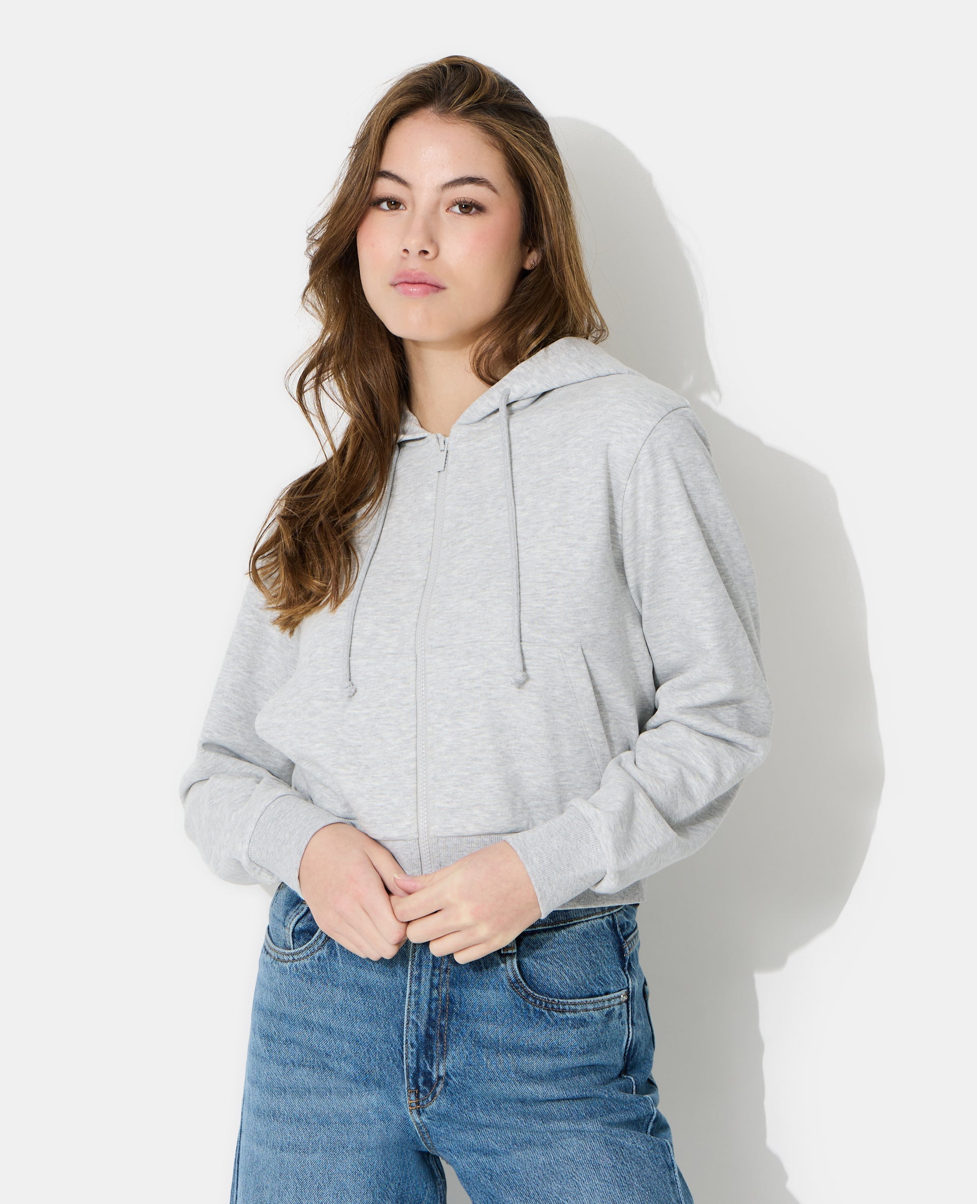 Sweat zippé avec étoile motif léopard