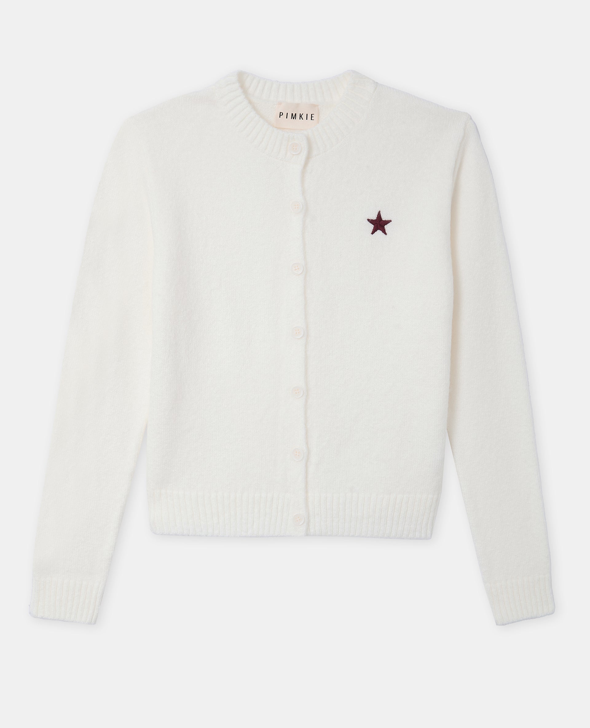 Gilet col rond avec étoile brodée