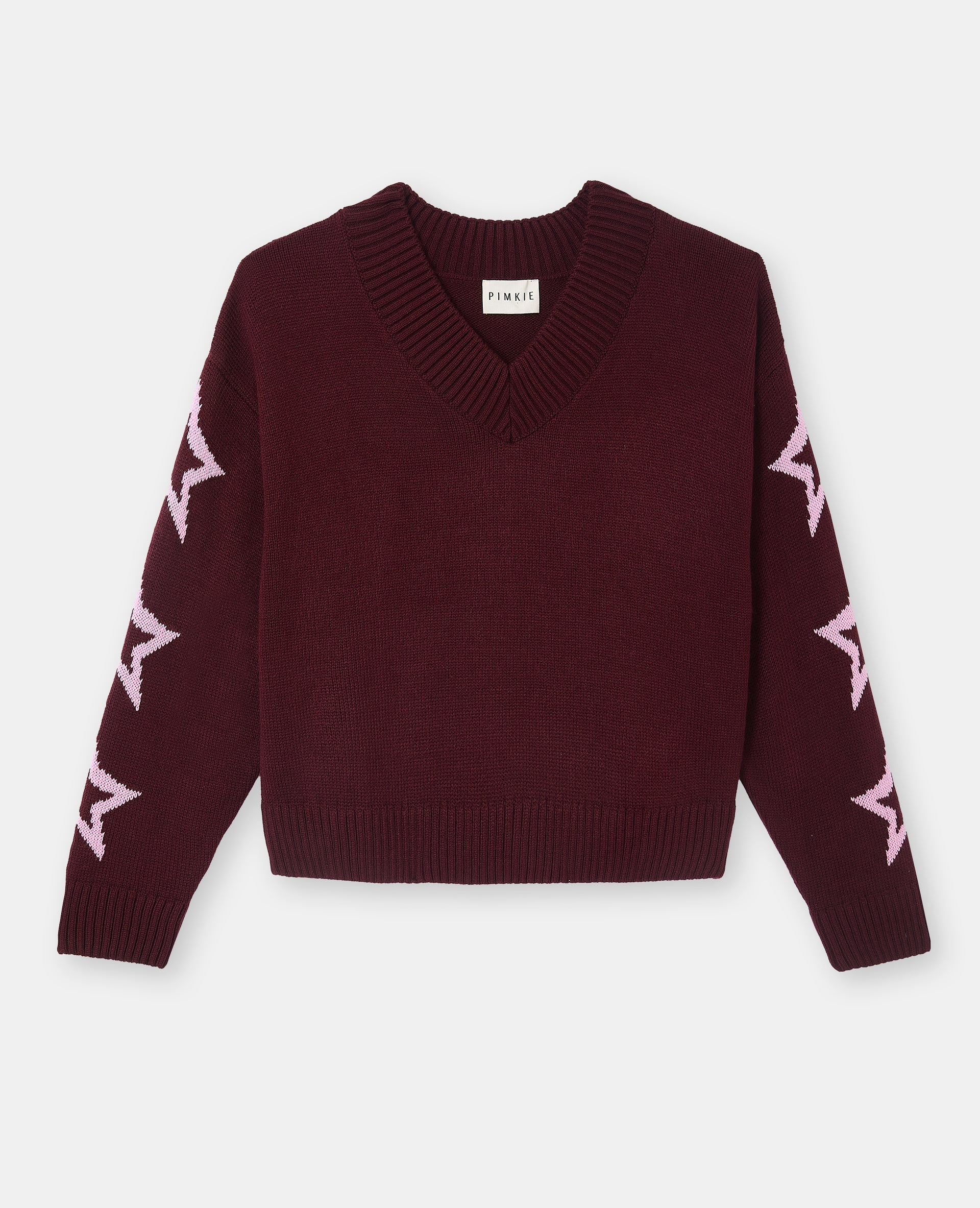 Pull col V avec étoiles