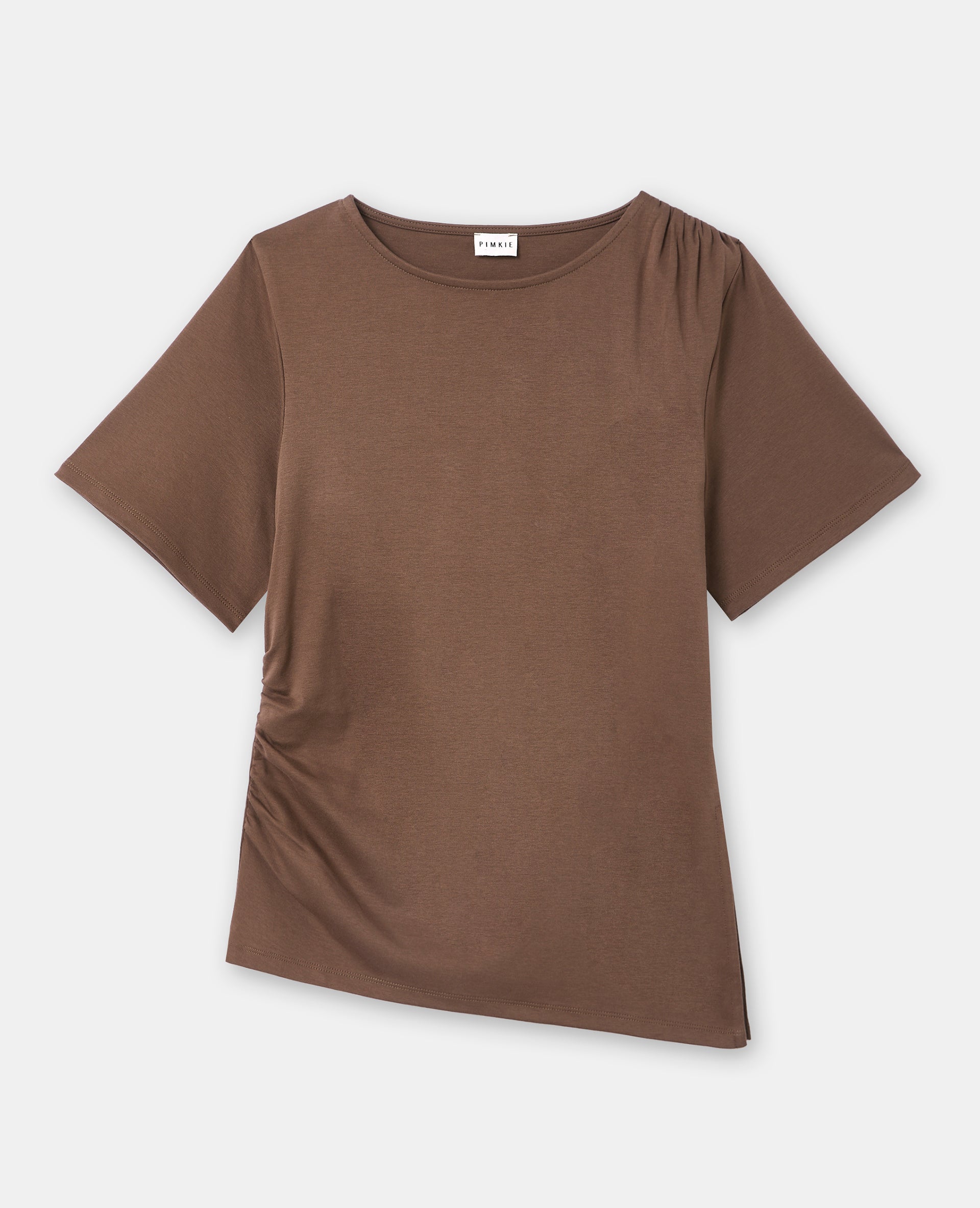 T-shirt asymétrique avec fronces