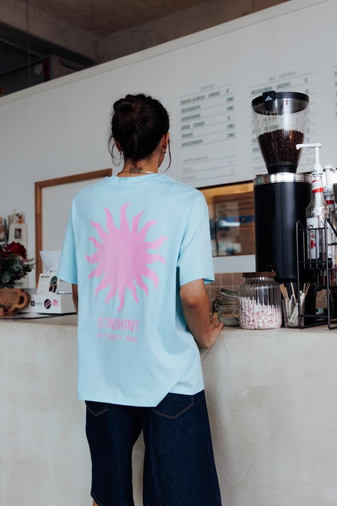T-shirt oversize avec print poitrine et dos