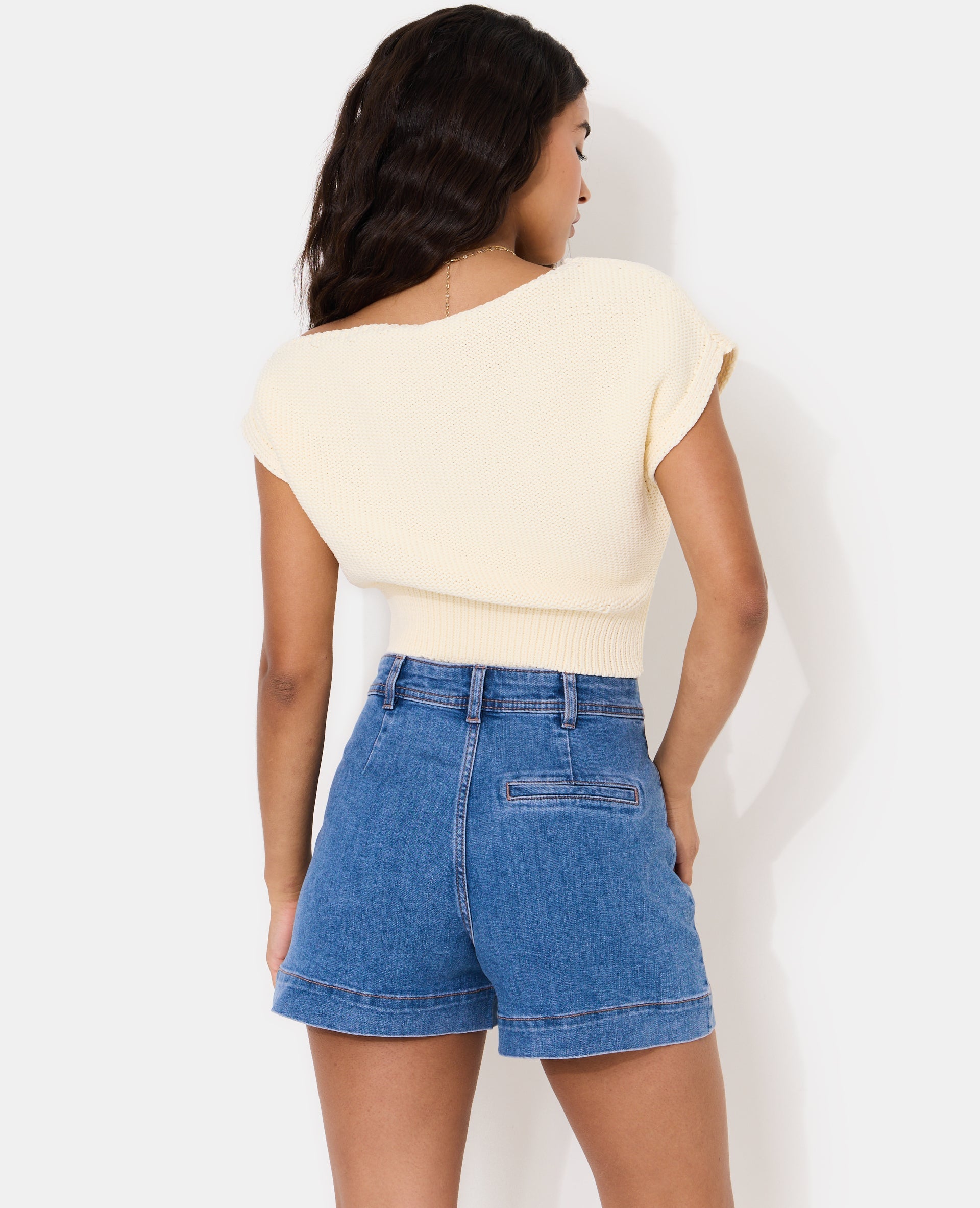 Pull sans manches asymétrique