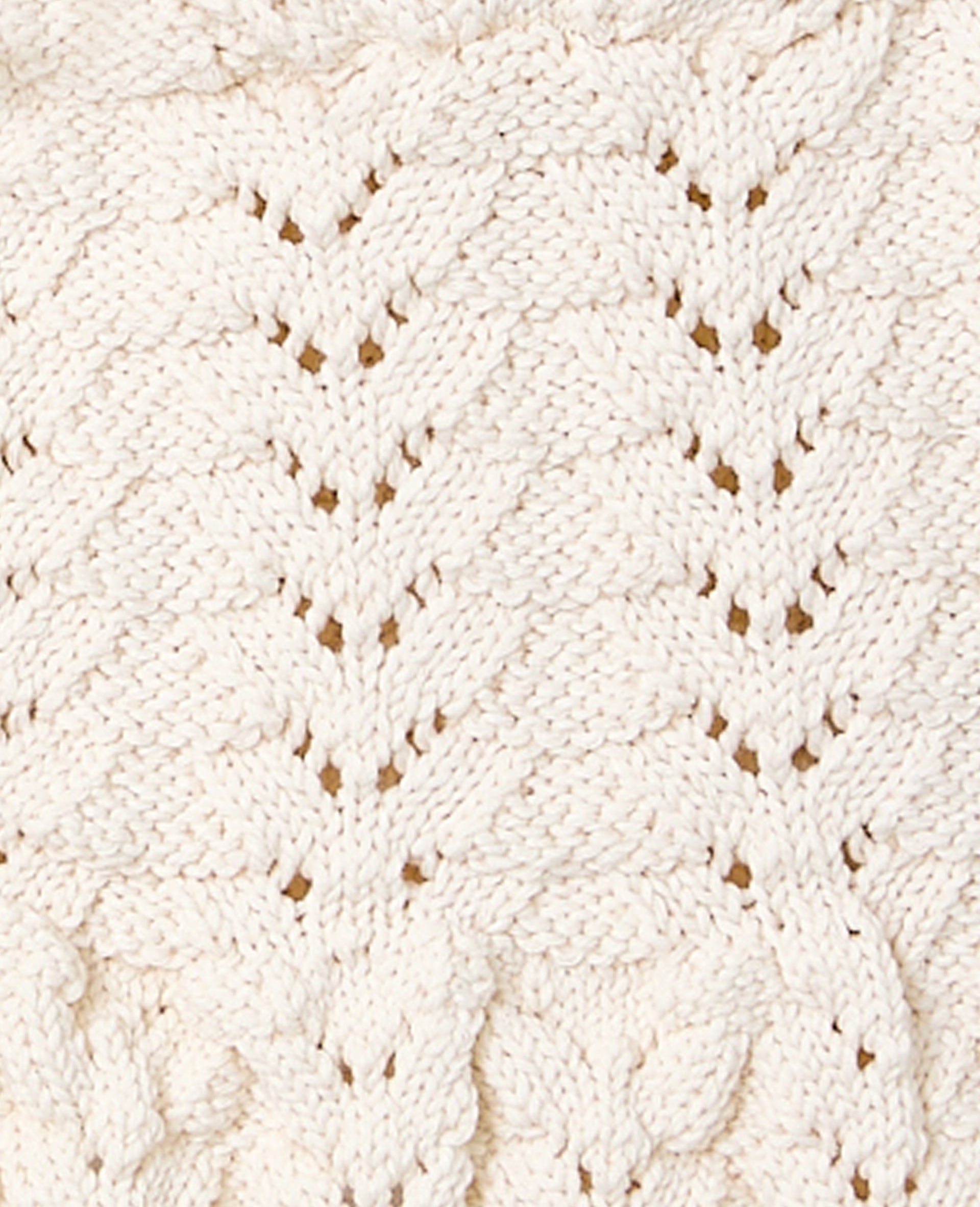 Top court en maille ajourée effet crochet avec laçage