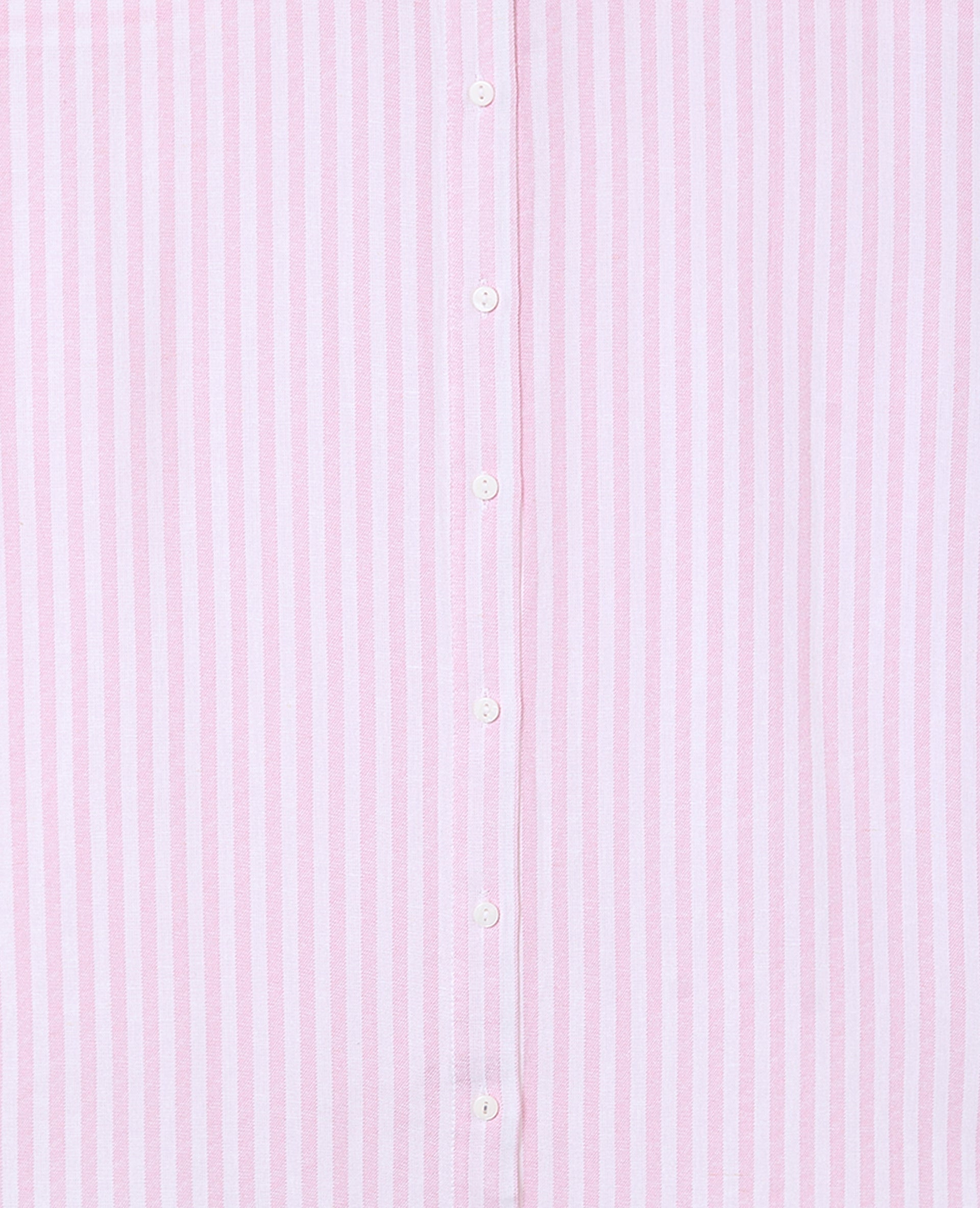 Chemise oversize rayée avec lin