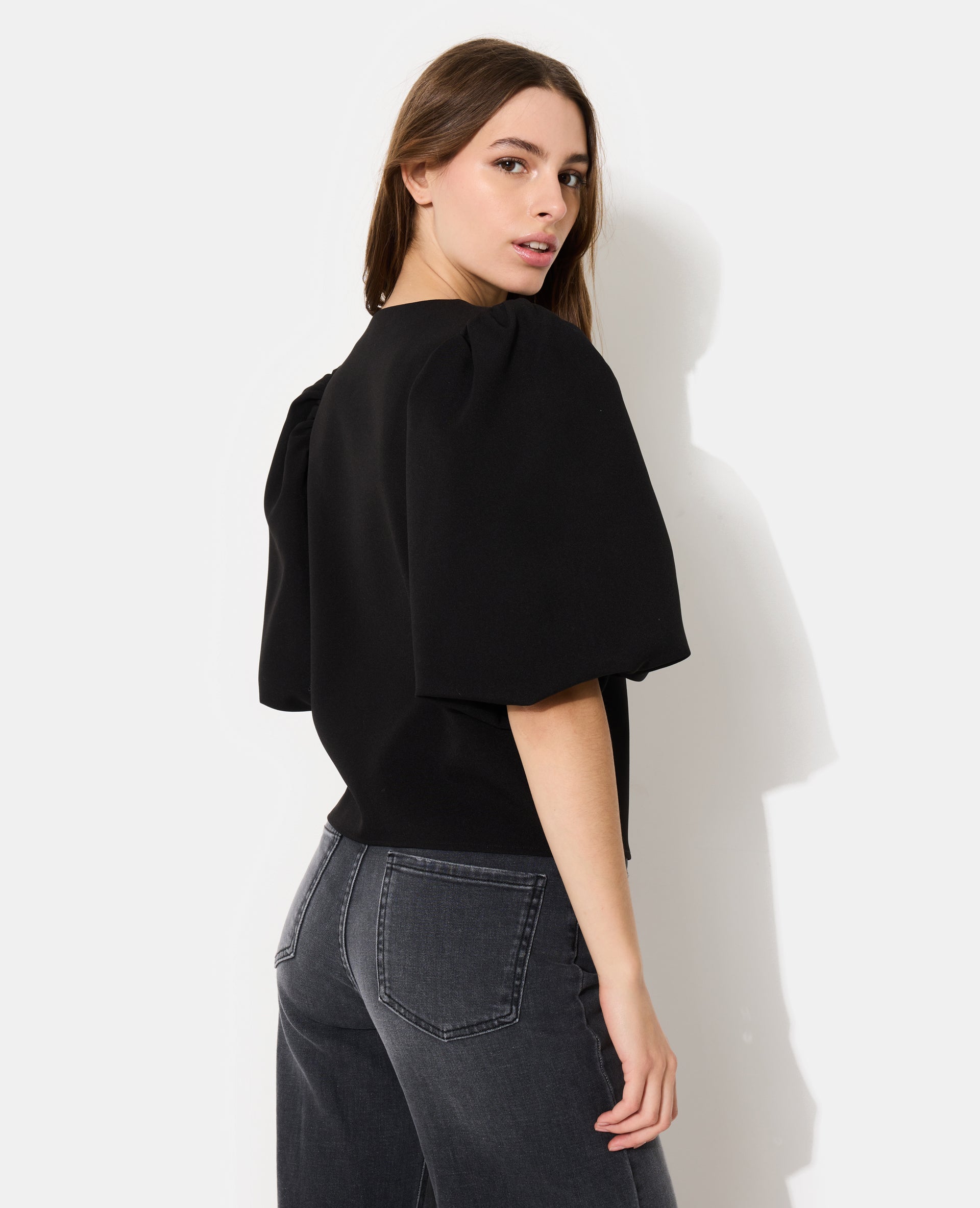 Blouse boutonnée manches ballons