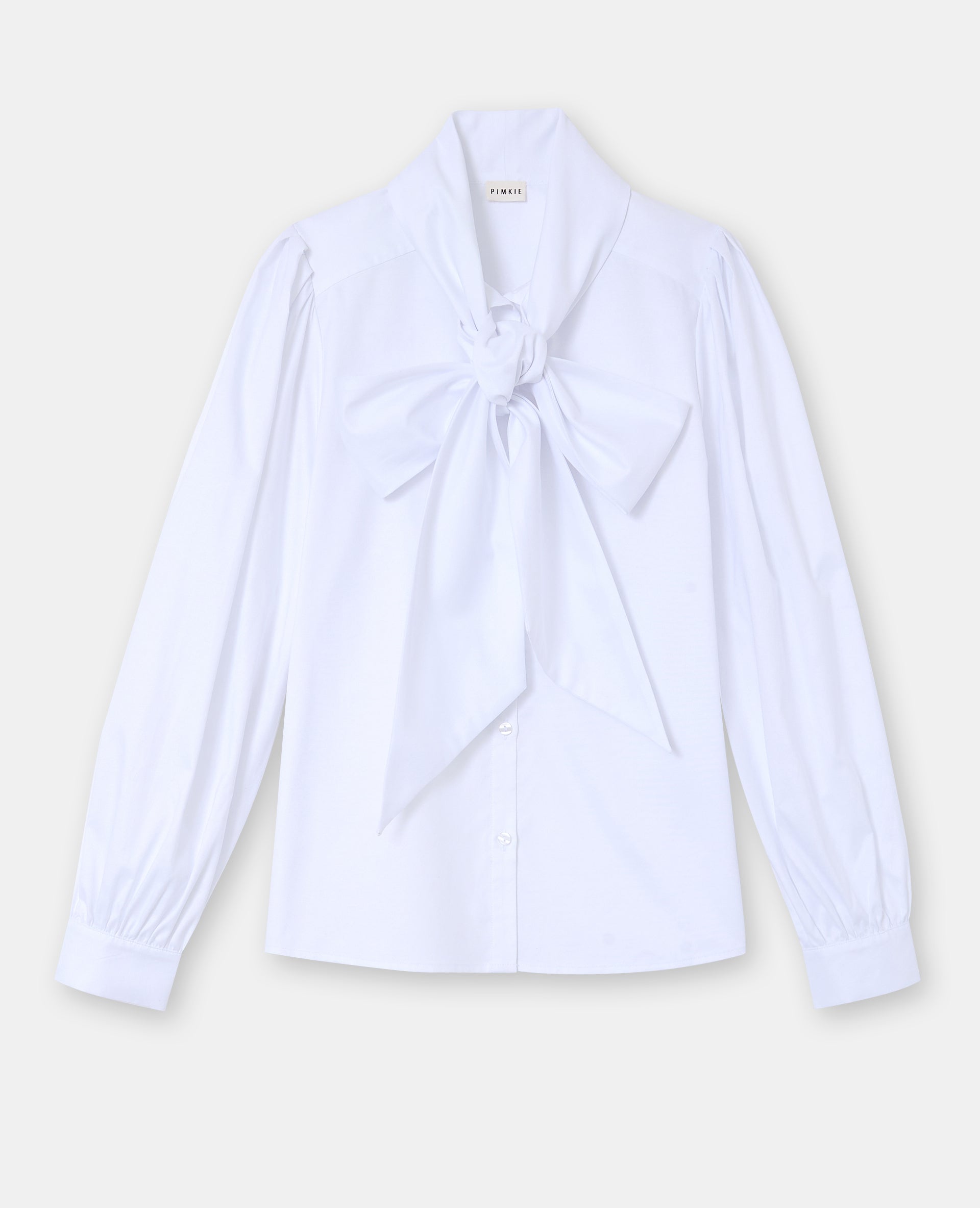 Chemise col lavalière avec manches ballons