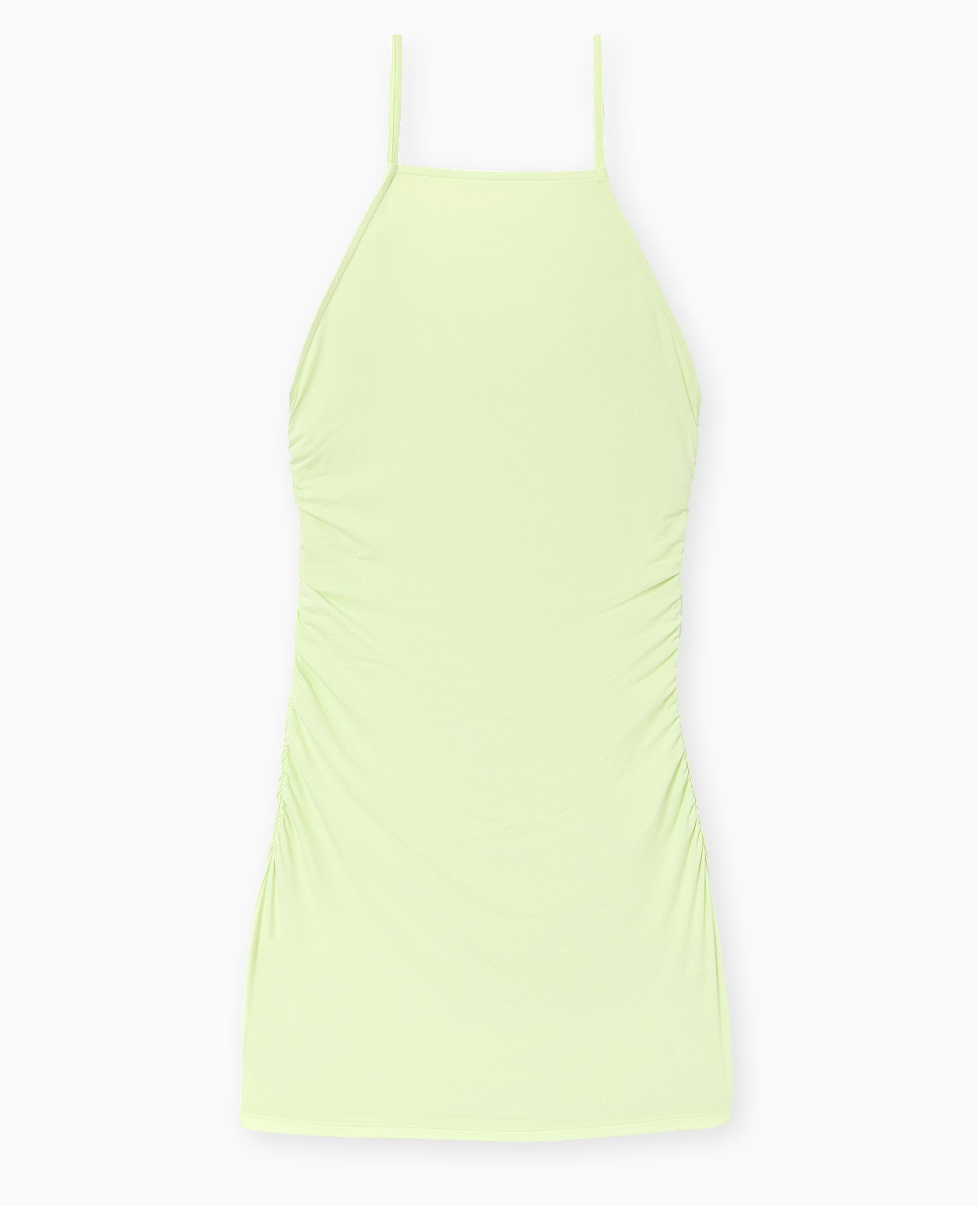 Robe courte en maille extensible avec fronces
