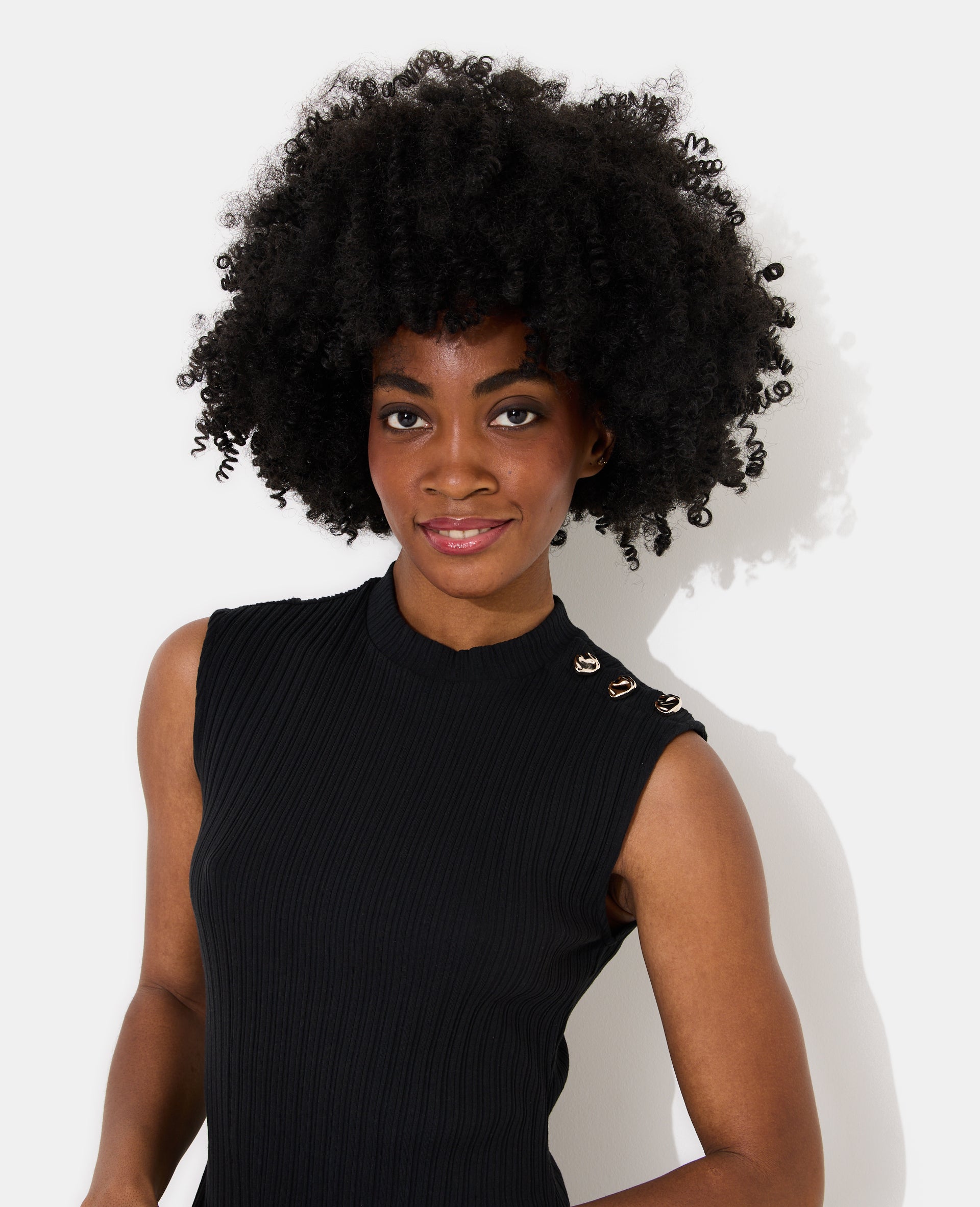 Robe courte boule bi-matière