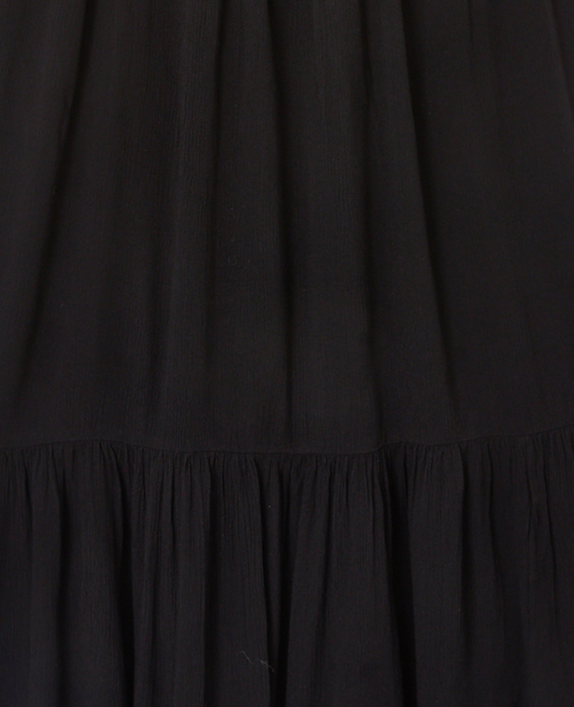 Robe longue évasée avec volant et bretelles fines