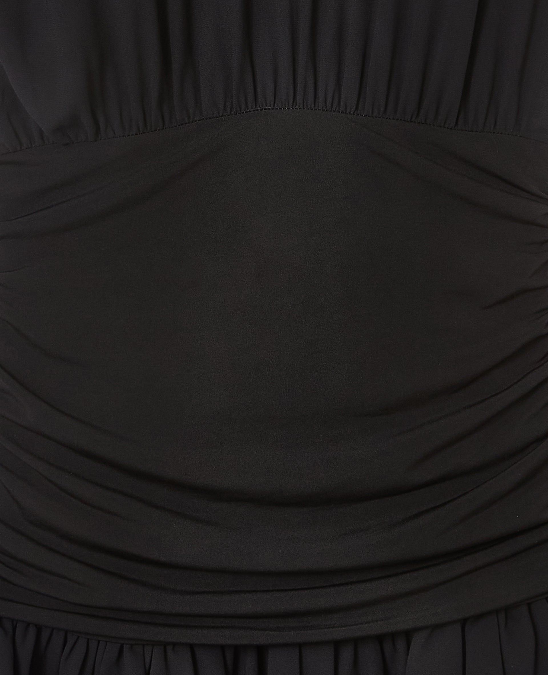 Robe courte avec fronces et volants