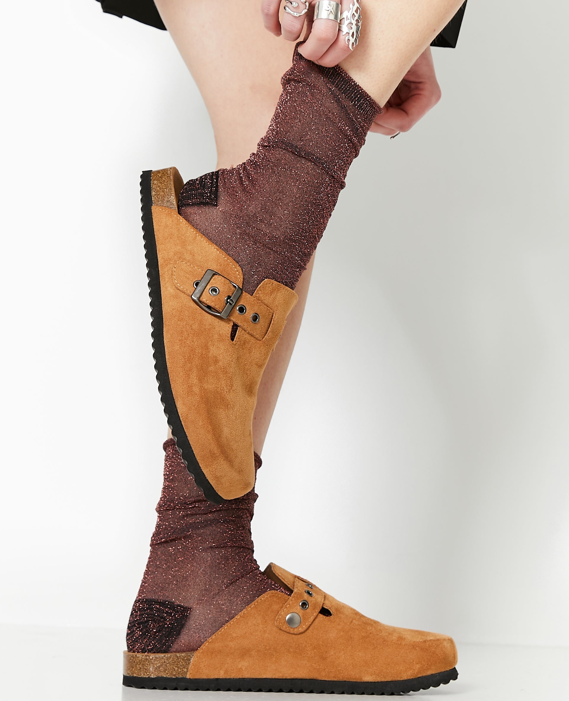 Chaussettes avec fils lurex
