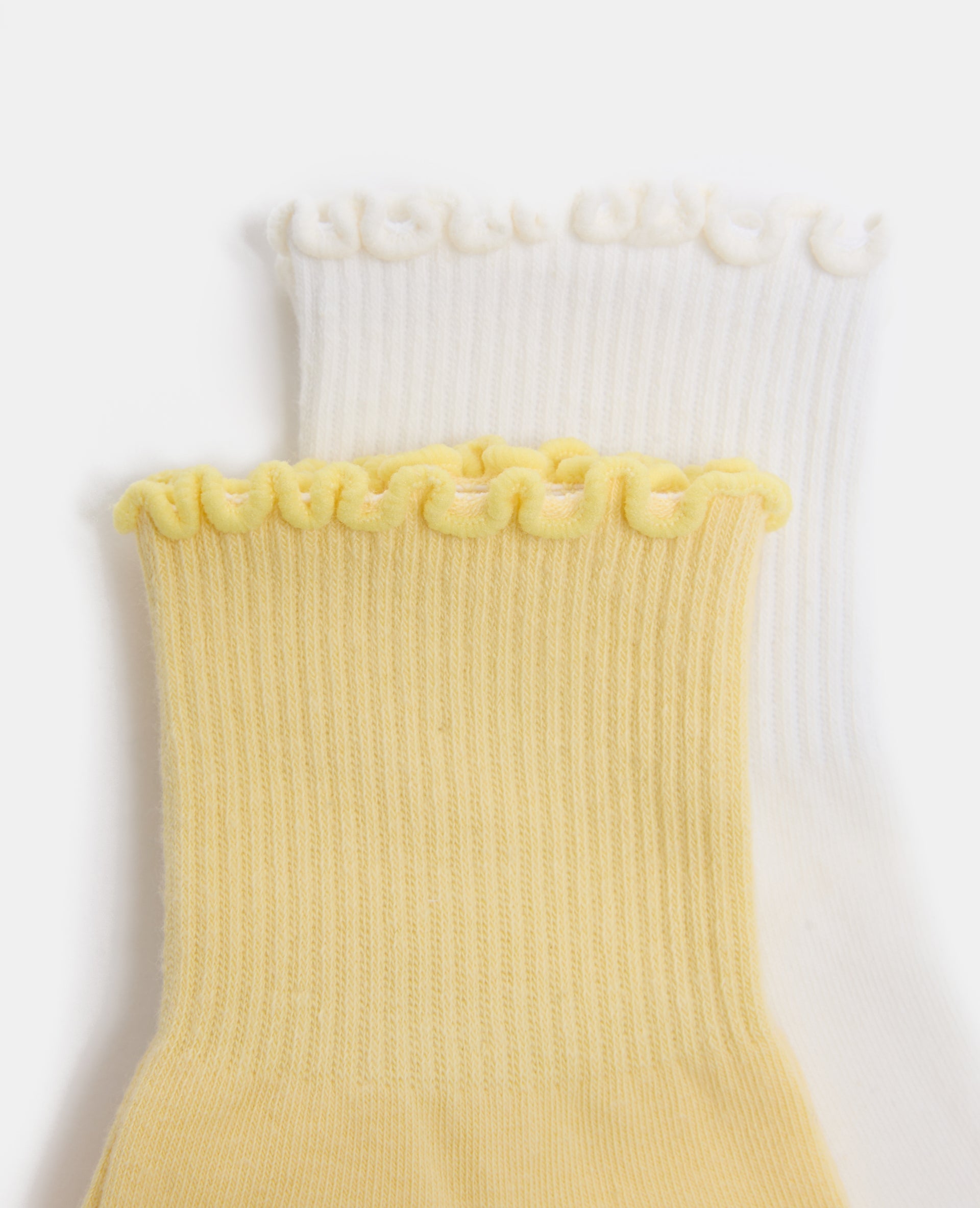 Lot de 2 paires de chaussettes avec finitions ondulées