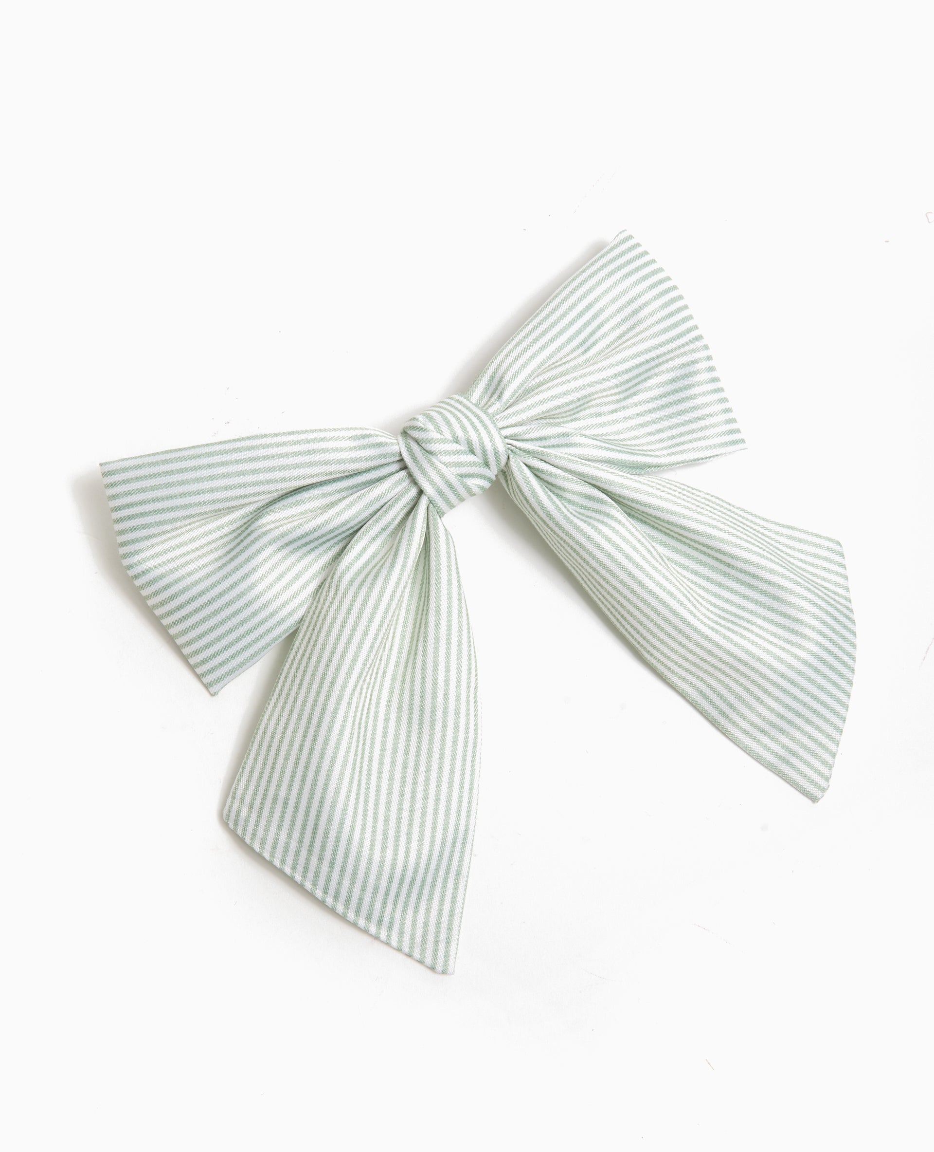 Barrette avec nœud rayé