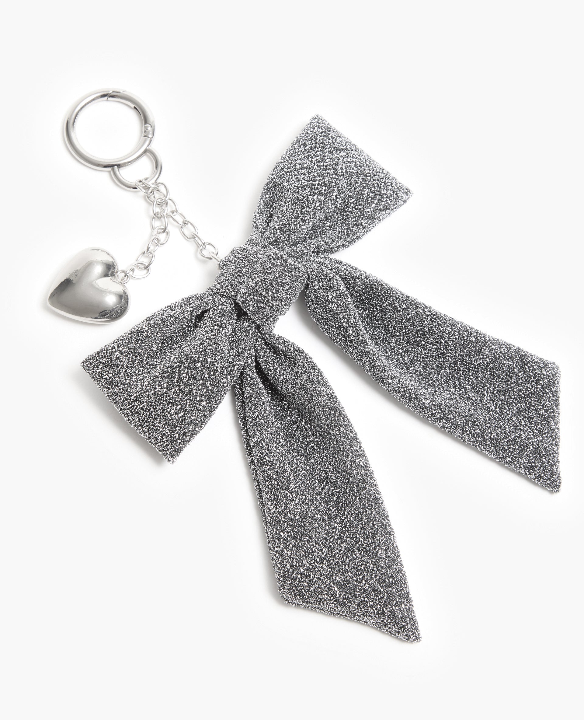 Déco de sac nœud silver et cœur