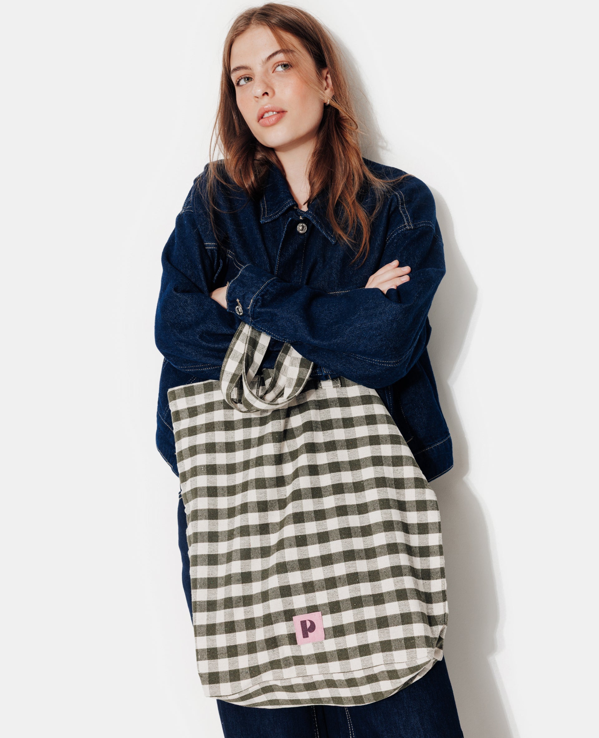Tote bag motif vichy