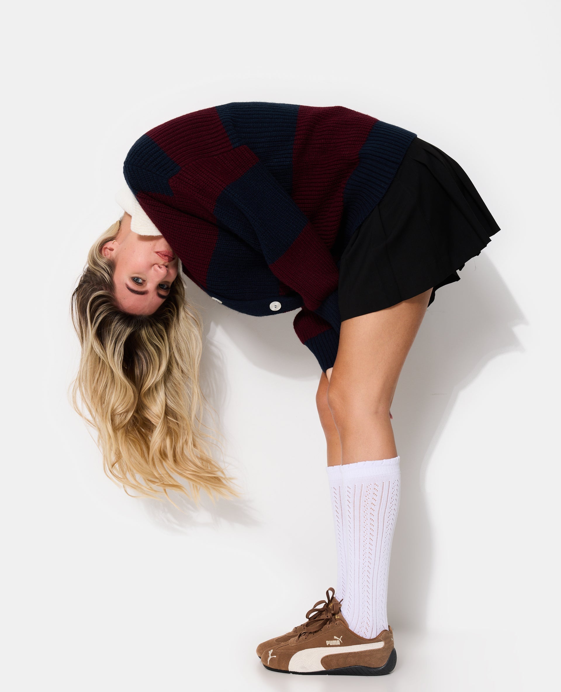Chaussettes hautes en maille fantaisie