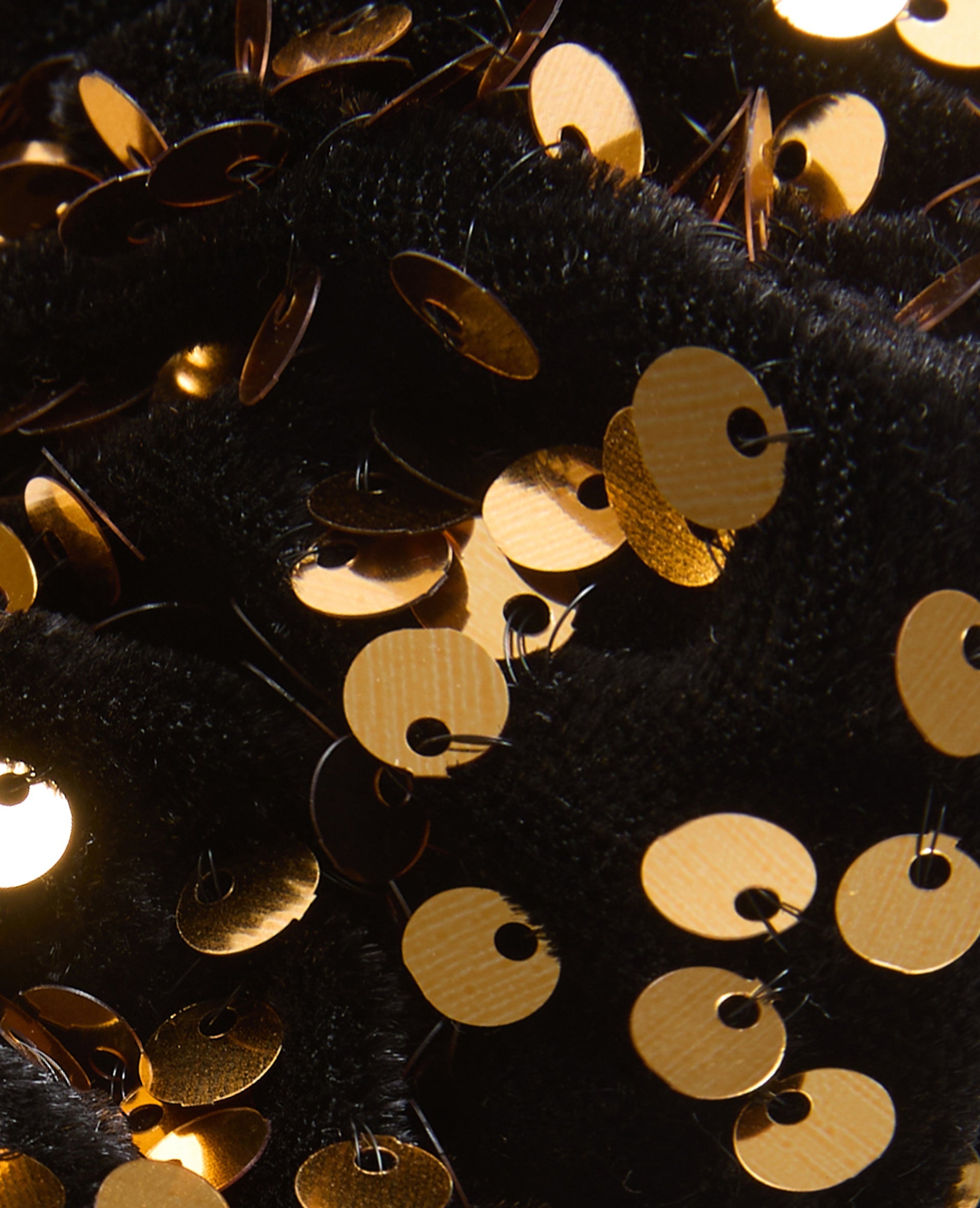 Chouchou en velours avec sequins