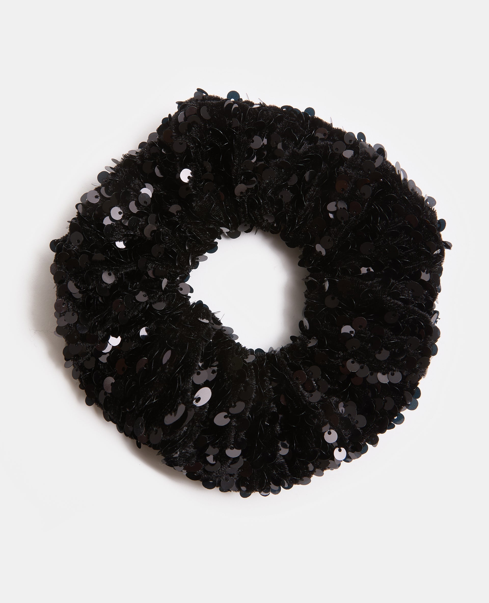 Chouchou en velours avec sequins