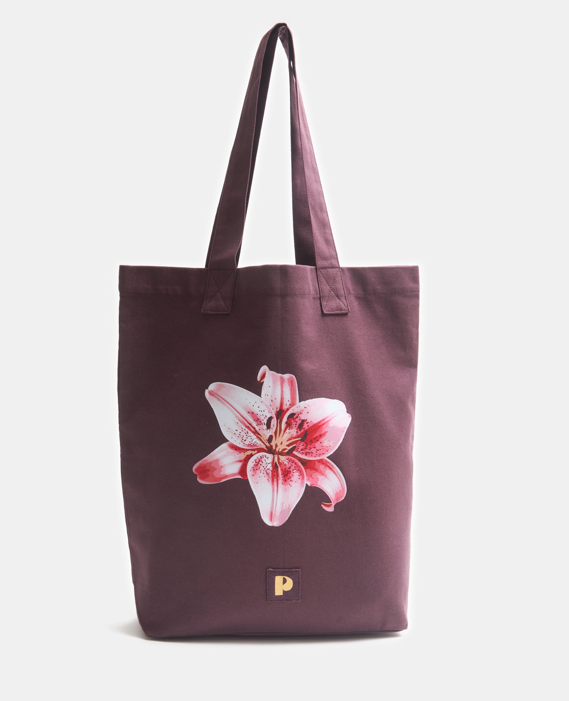 Tote bag en toile avec fleur lys