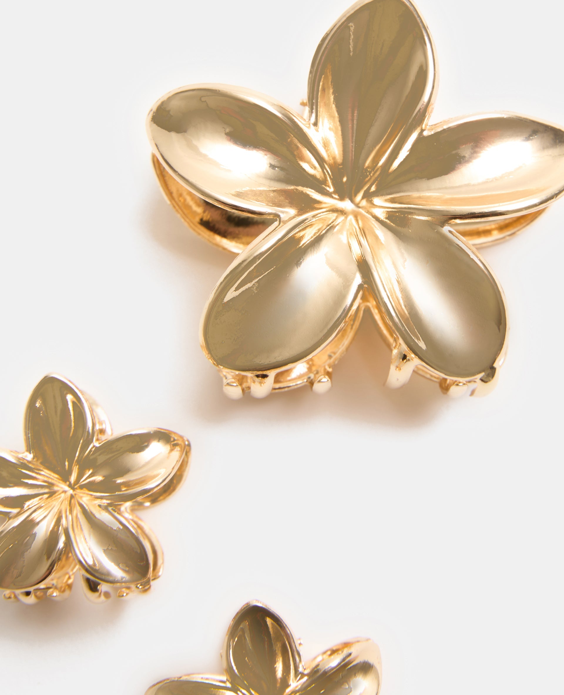 Lot de 3 pinces Fleur de tiaré