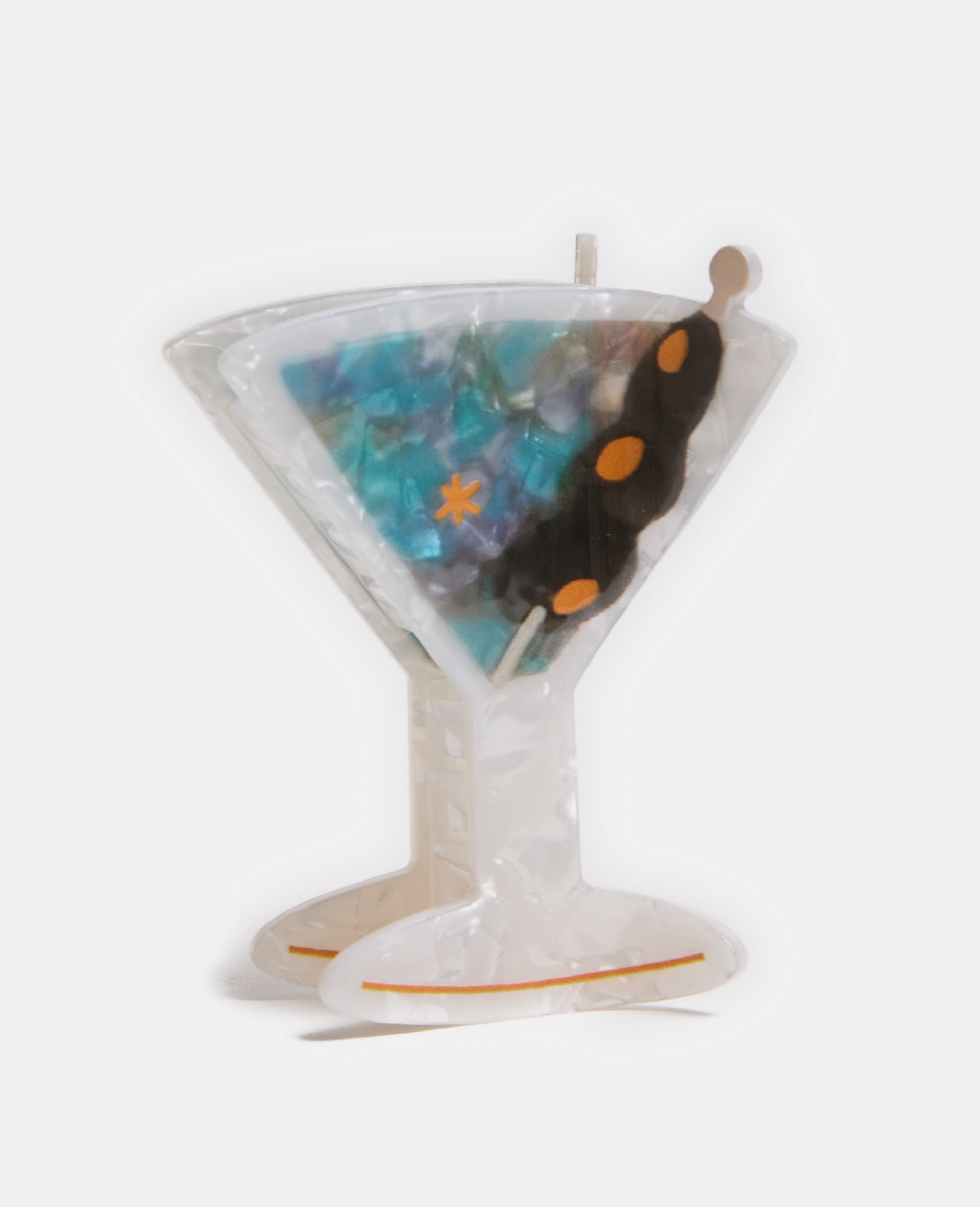 Pince crocodile cocktail effet nacre