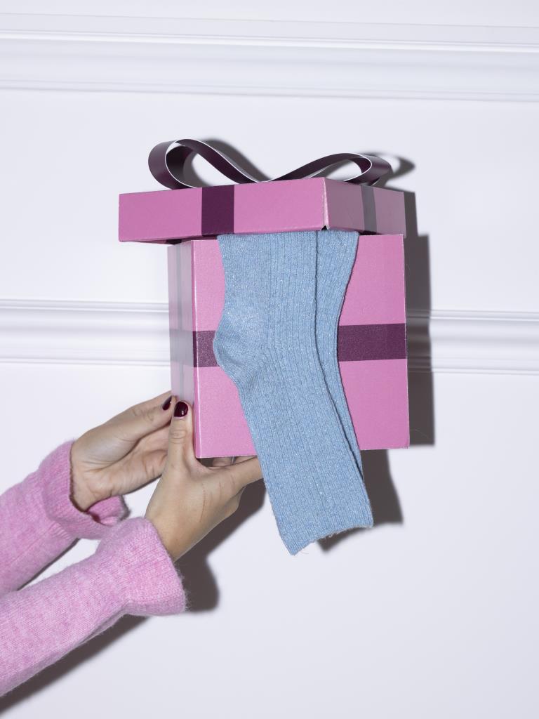 Paire de chaussettes en maille avec lurex