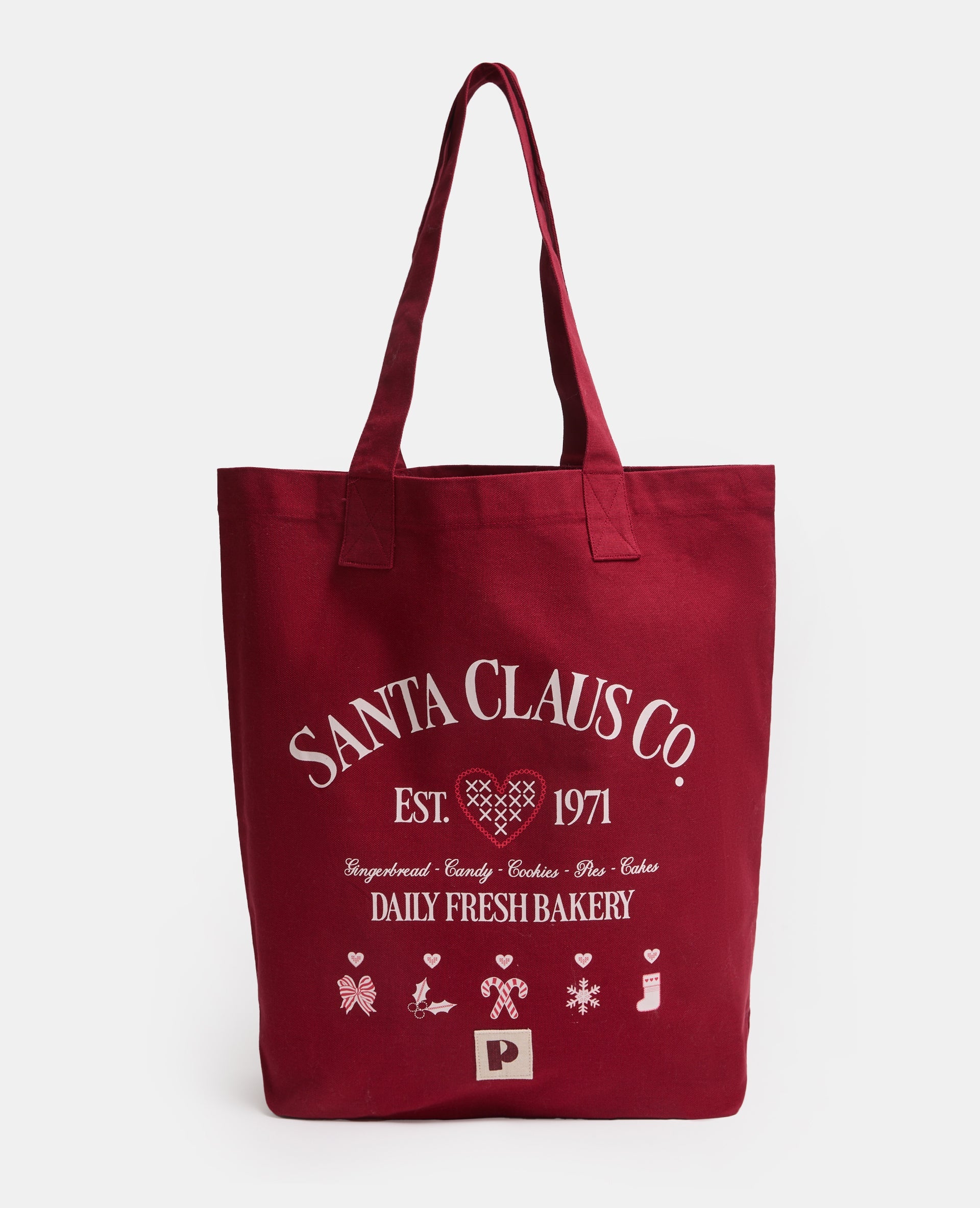 Tote bag en toile motifs de Noël