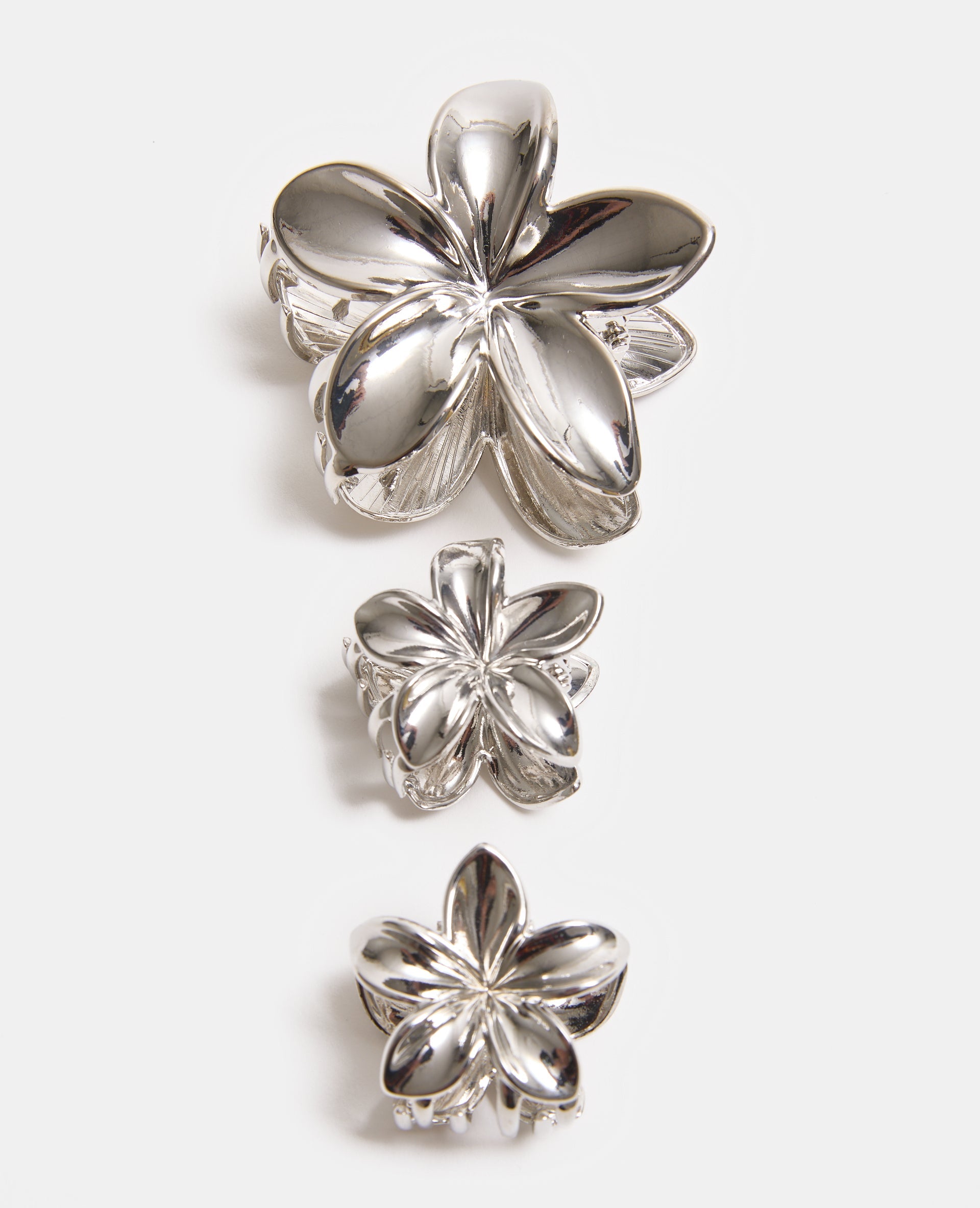 Lot de 3 pinces Fleur de tiaré
