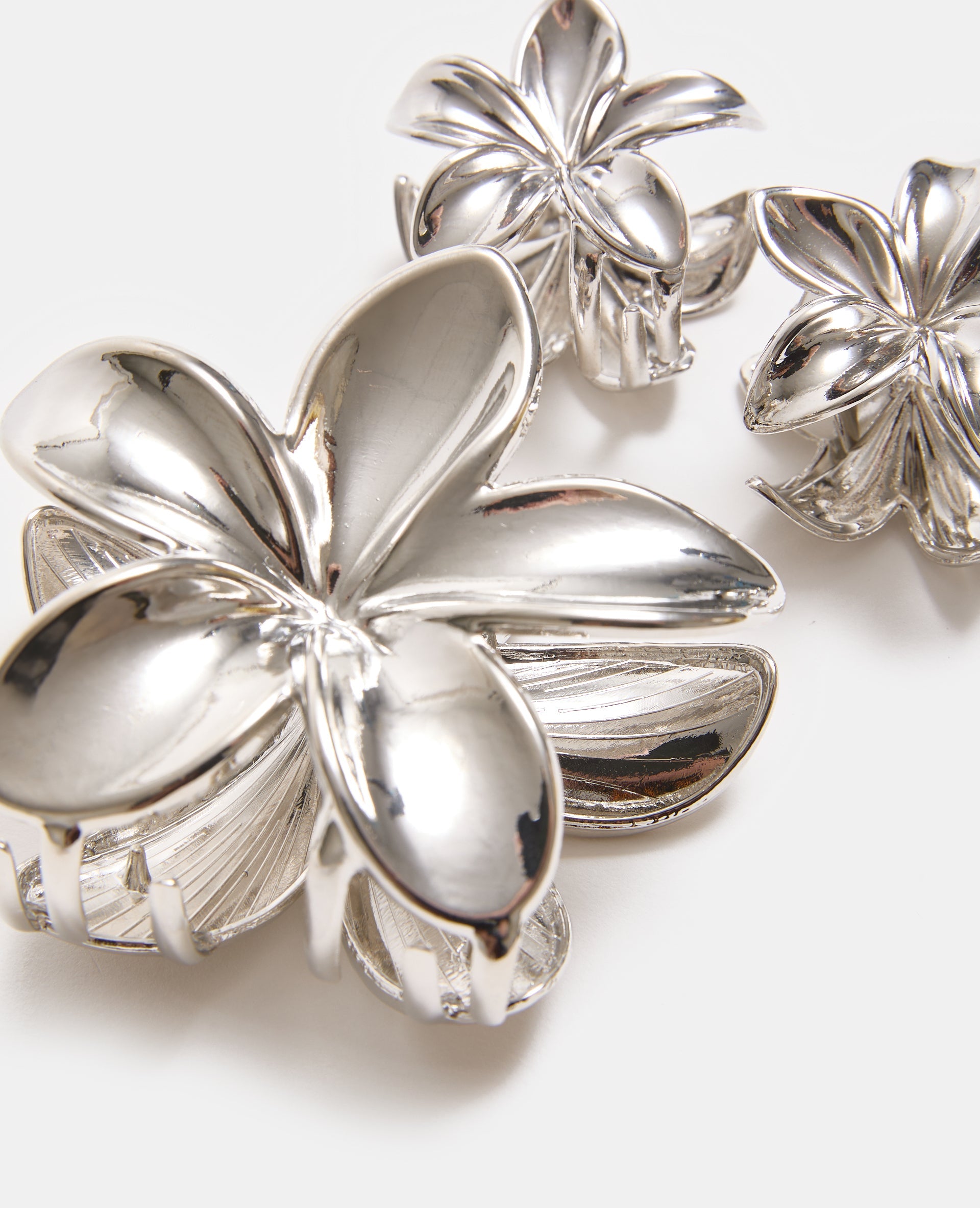 Lot de 3 pinces Fleur de tiaré