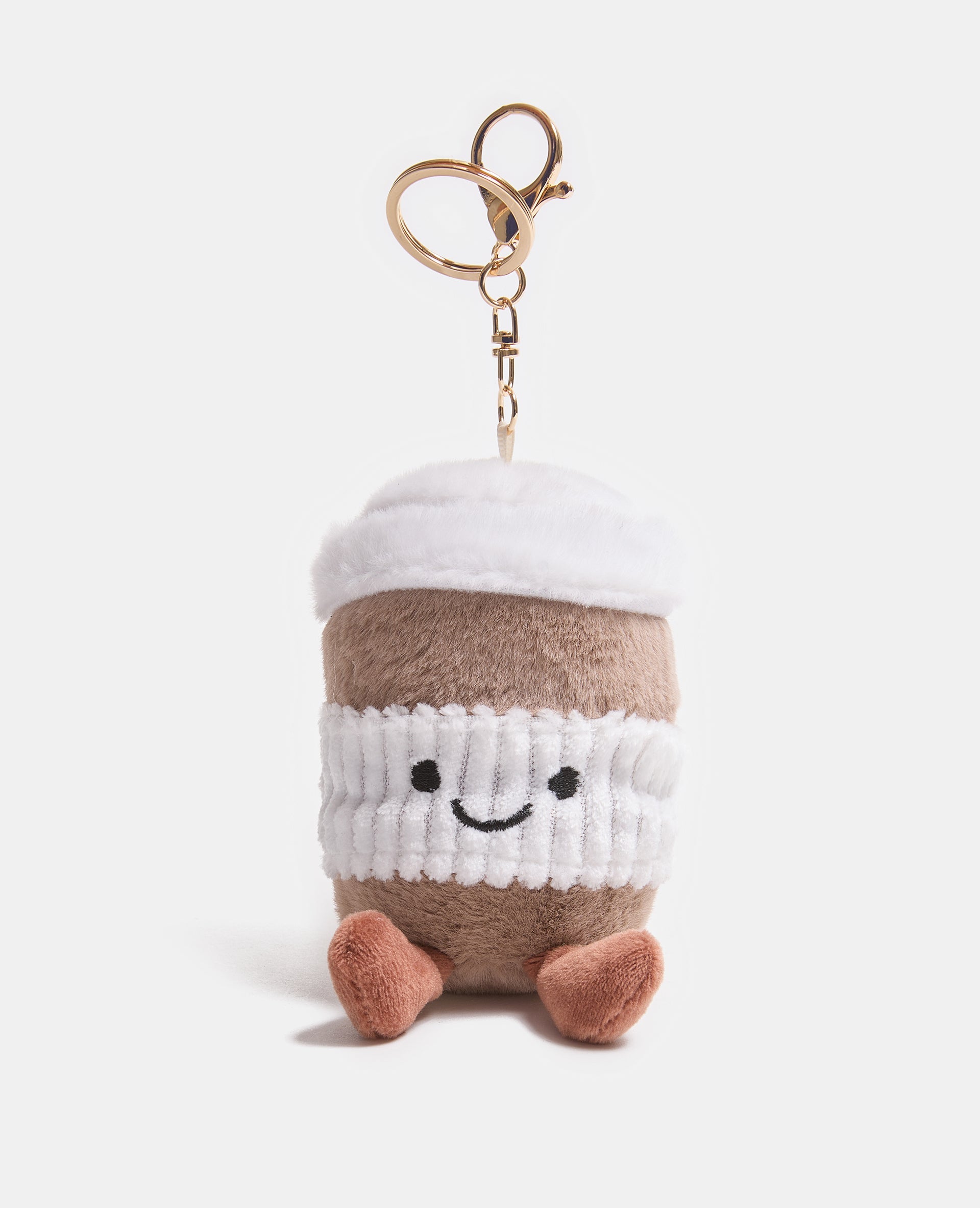 Déco de sac avec gobelet de café en peluche